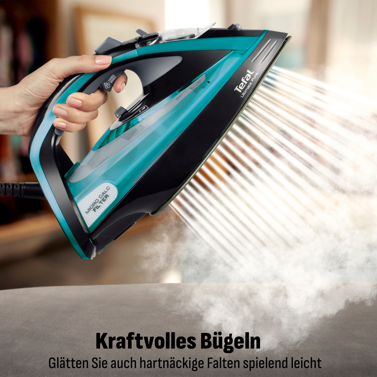 Tefal Dampfbügeleisen "FV9844 Ultimate Pure" 3200 W Durilium Airglide Autoc günstig online kaufen