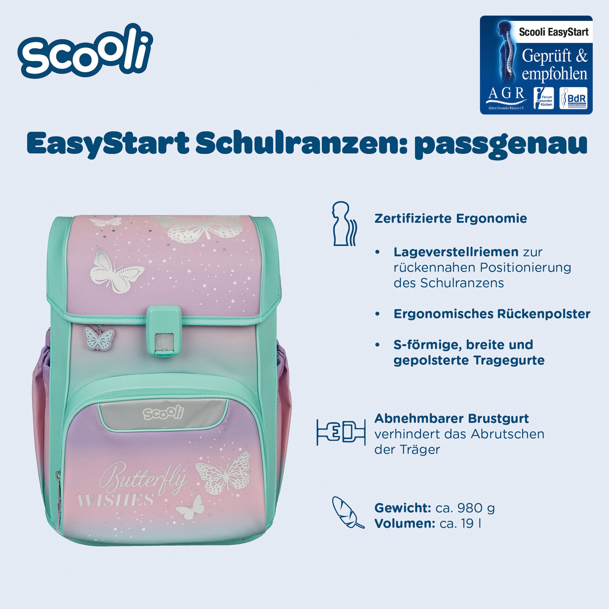 Scooli Schulranzen »Easy Start« Reflektoren