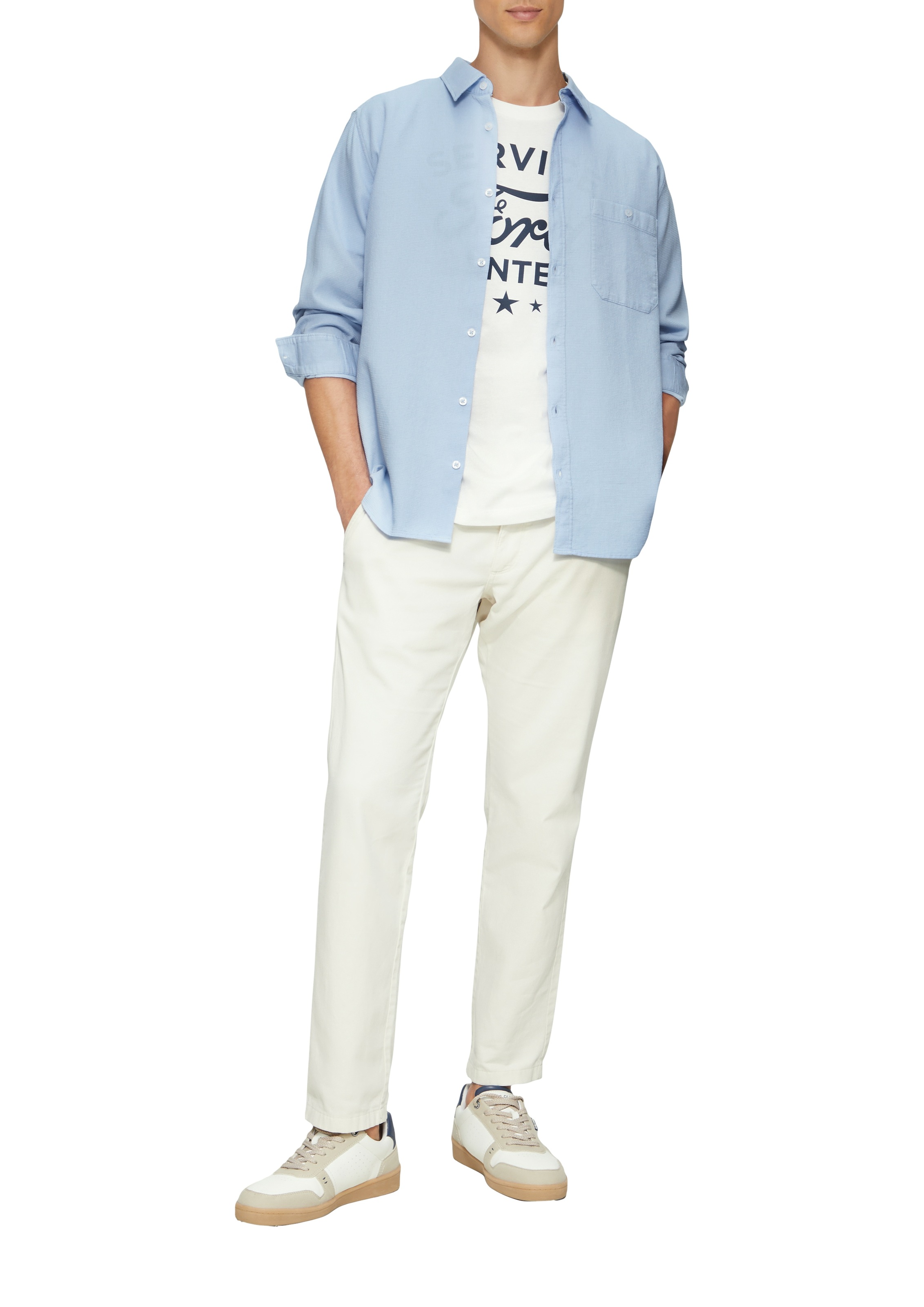 s.Oliver Langarmhemd mit Struktur Muster günstig online kaufen