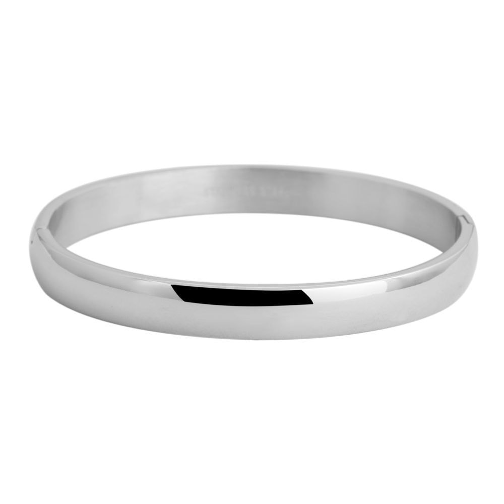 ADELIA ́S Damen Armreif "Armband – Armreif aus Edelstahl Ø 6,2 cm cm", 6,2cm, Edelstahl, silber, Edelstahl, Armbänder, Zum Verschenken – passend für