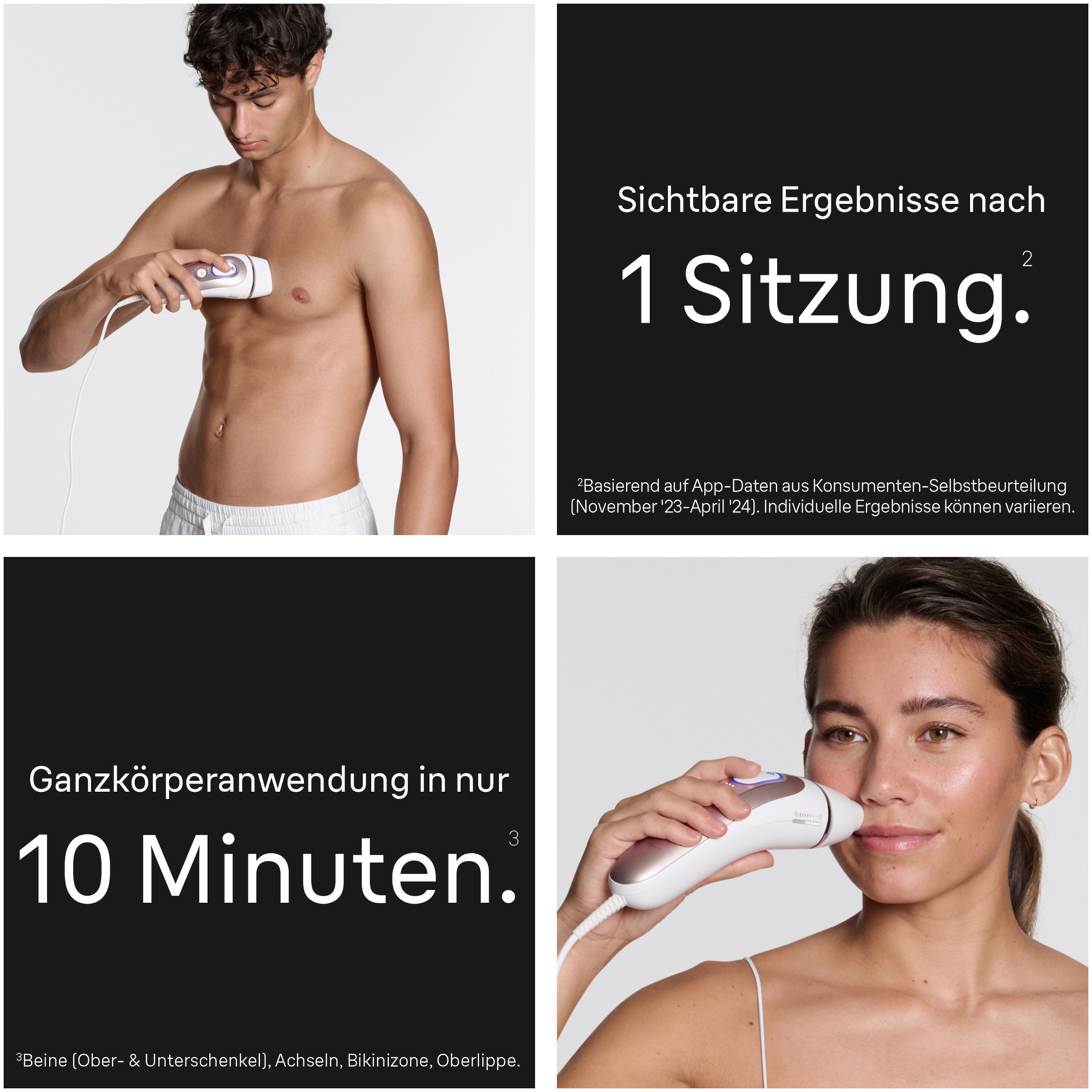 Braun IPL-Haarentferner »PL7431 & Face 810« 400000 Lichtimpulse 4 smarte Aufsätze & FaceSpa Gesichtsepilierer & Reinigungssystem