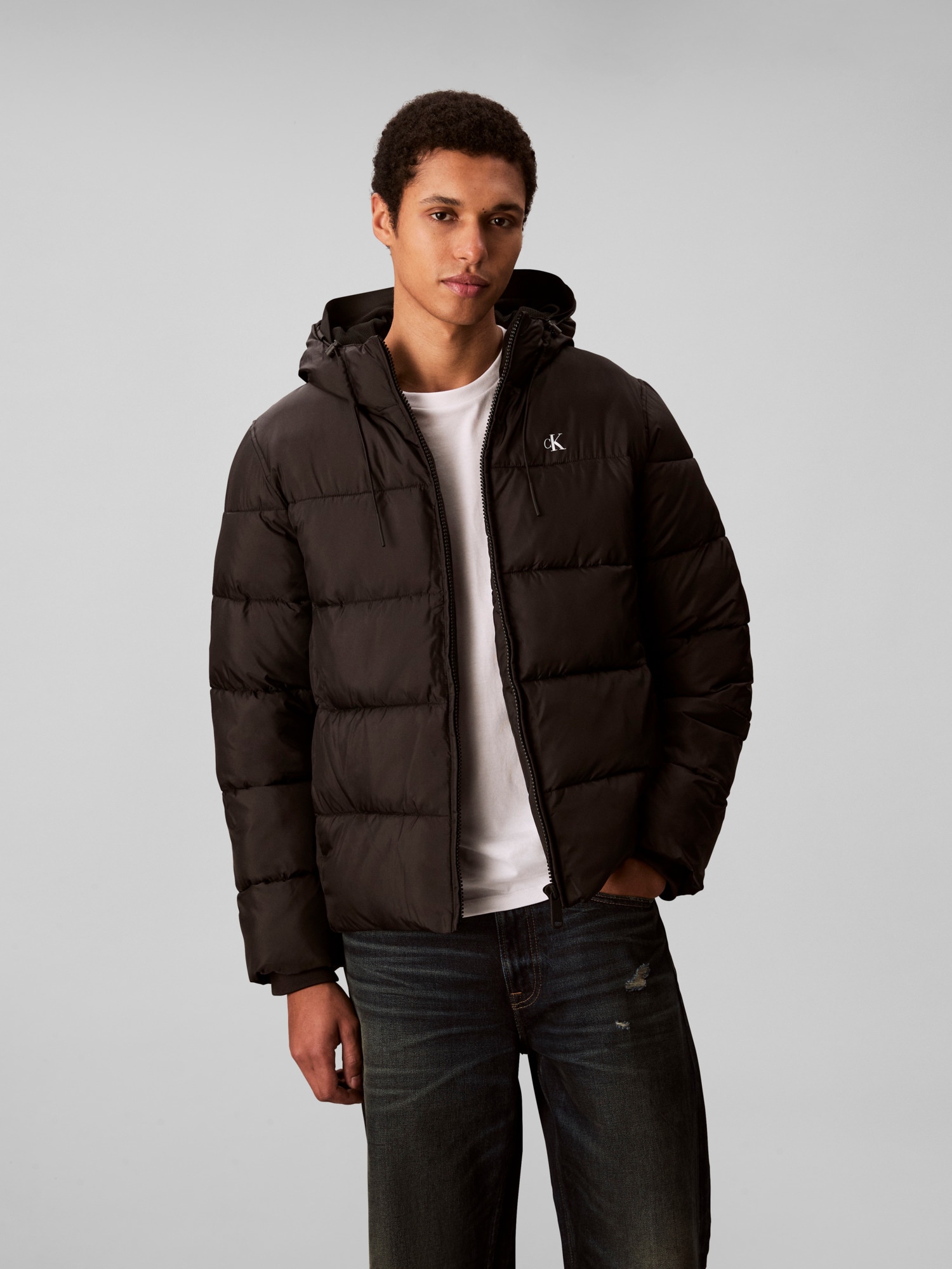 Calvin Klein Steppjacke, mit Kapuze, Kapuze mit Kordelzug, regular fit günstig online kaufen