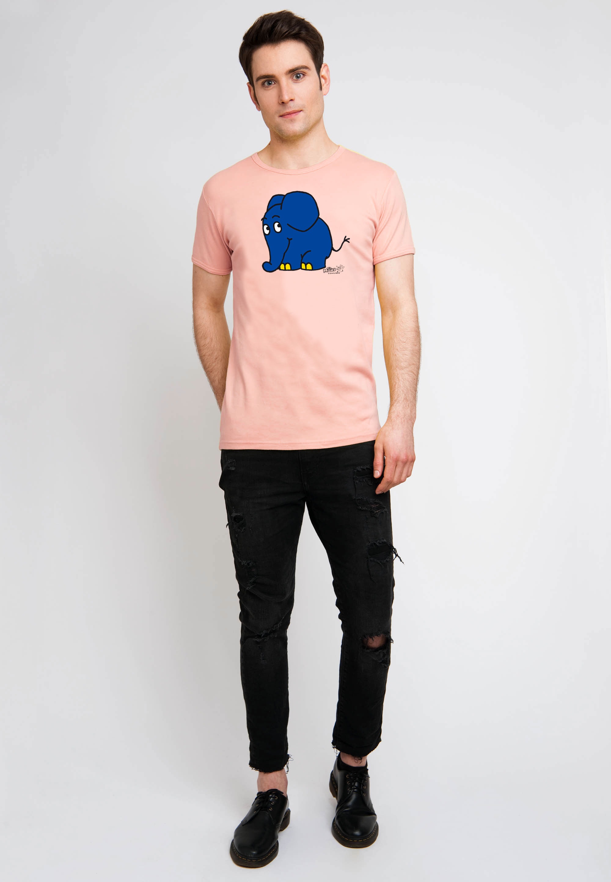LOGOSHIRT T-Shirt »Sendung mit der Maus - Elefant«, mit coolem Print