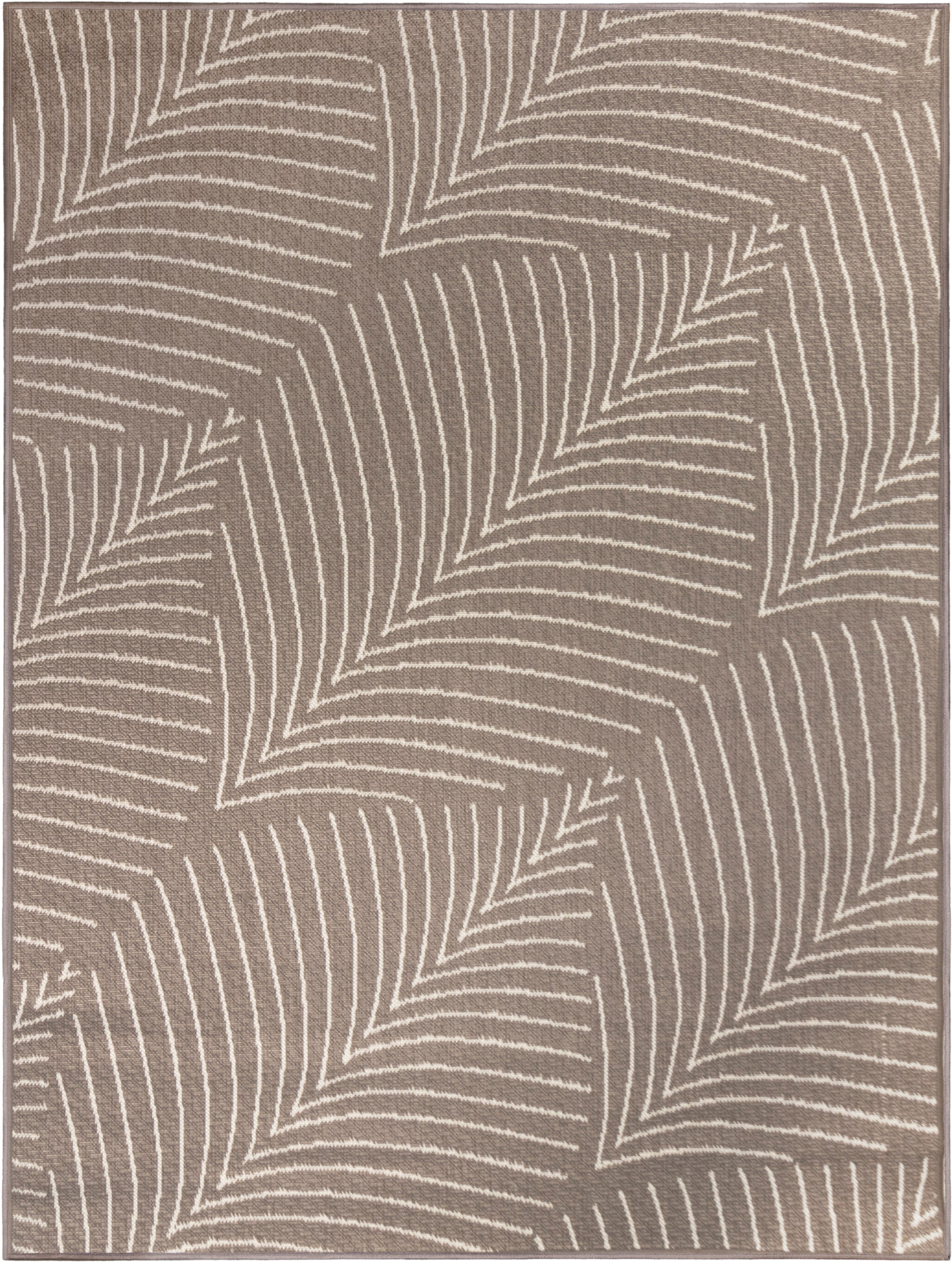 Primaflor-Ideen in Textil Outdoorteppich »REVERSO Leaves, grau, Wende-Teppich« rechteckig 5 mm Höhe Motiv Blätter, In- und Outdoor geeignet, ideal für Balkon und Terrasse