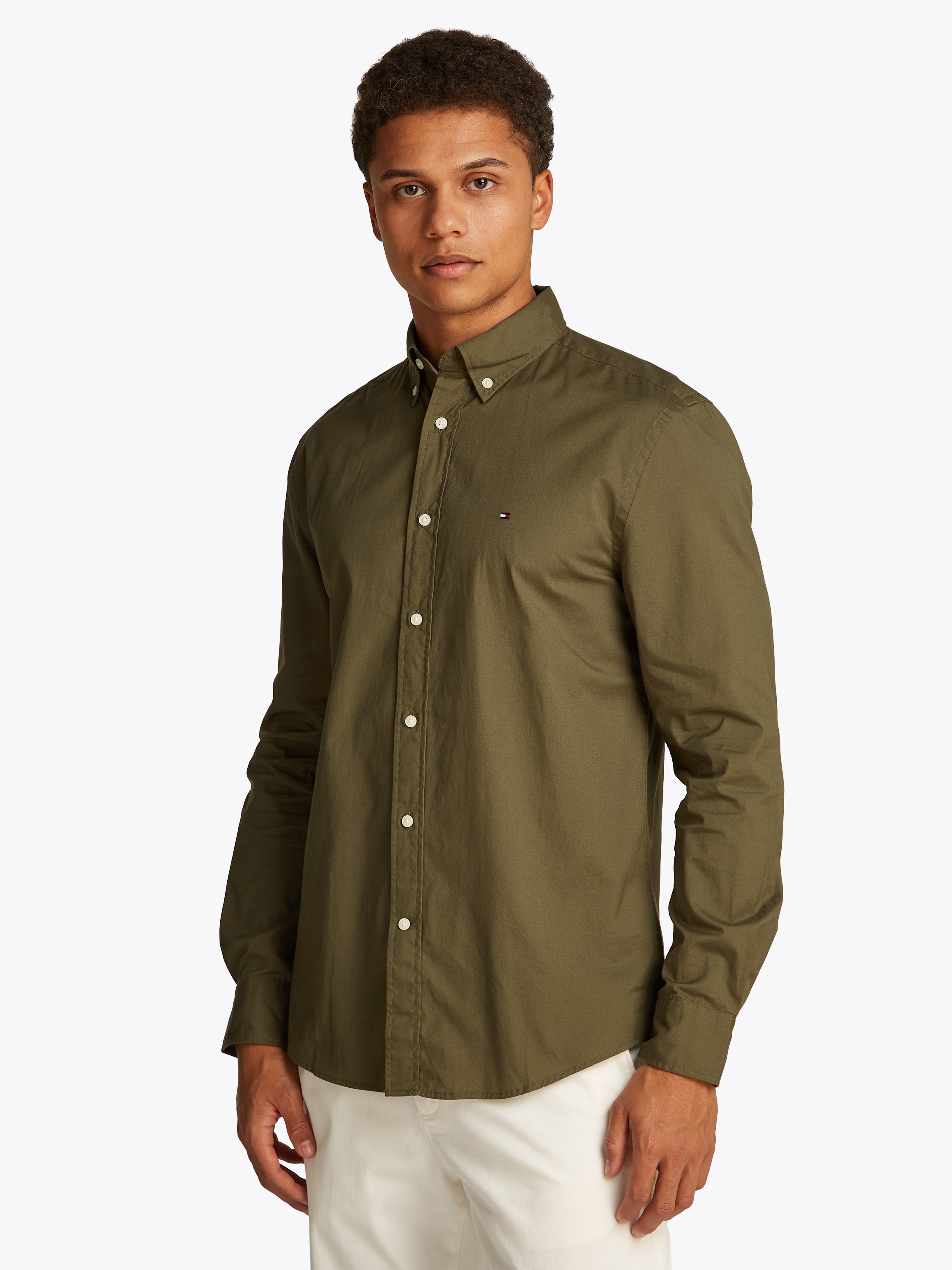 Tommy Hilfiger Langarmhemd "CORE FLEX POPLIN SOLID RF SHIRT" günstig online kaufen