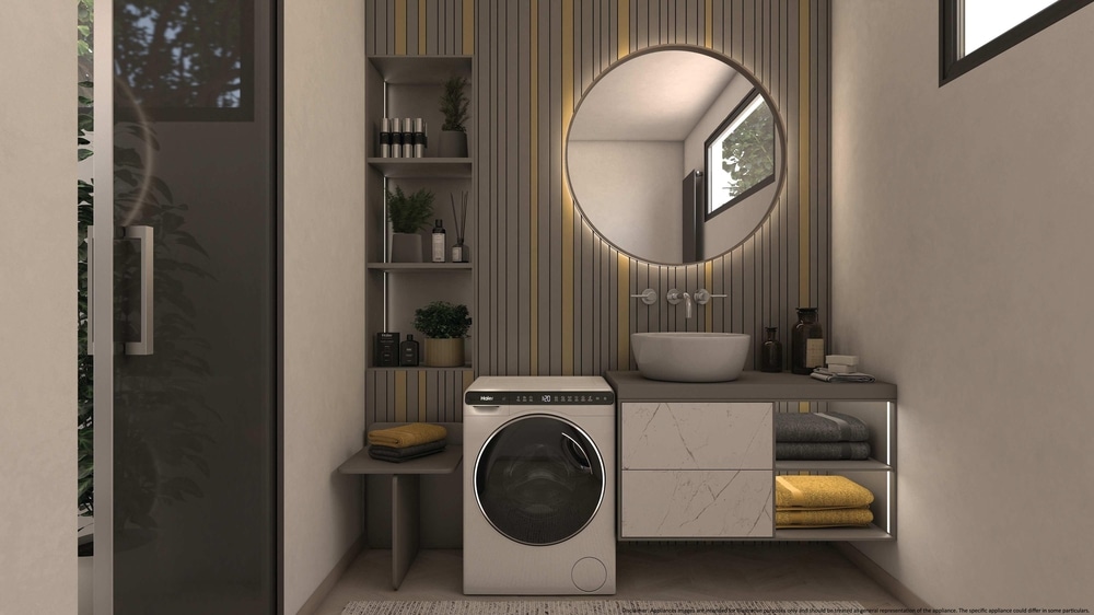 Haier Waschmaschine »HW50-BP12307U1-S« 5 kg 1200 U/min besonders kompakte Maße (70 cm Höhe, 51 cm Breite)