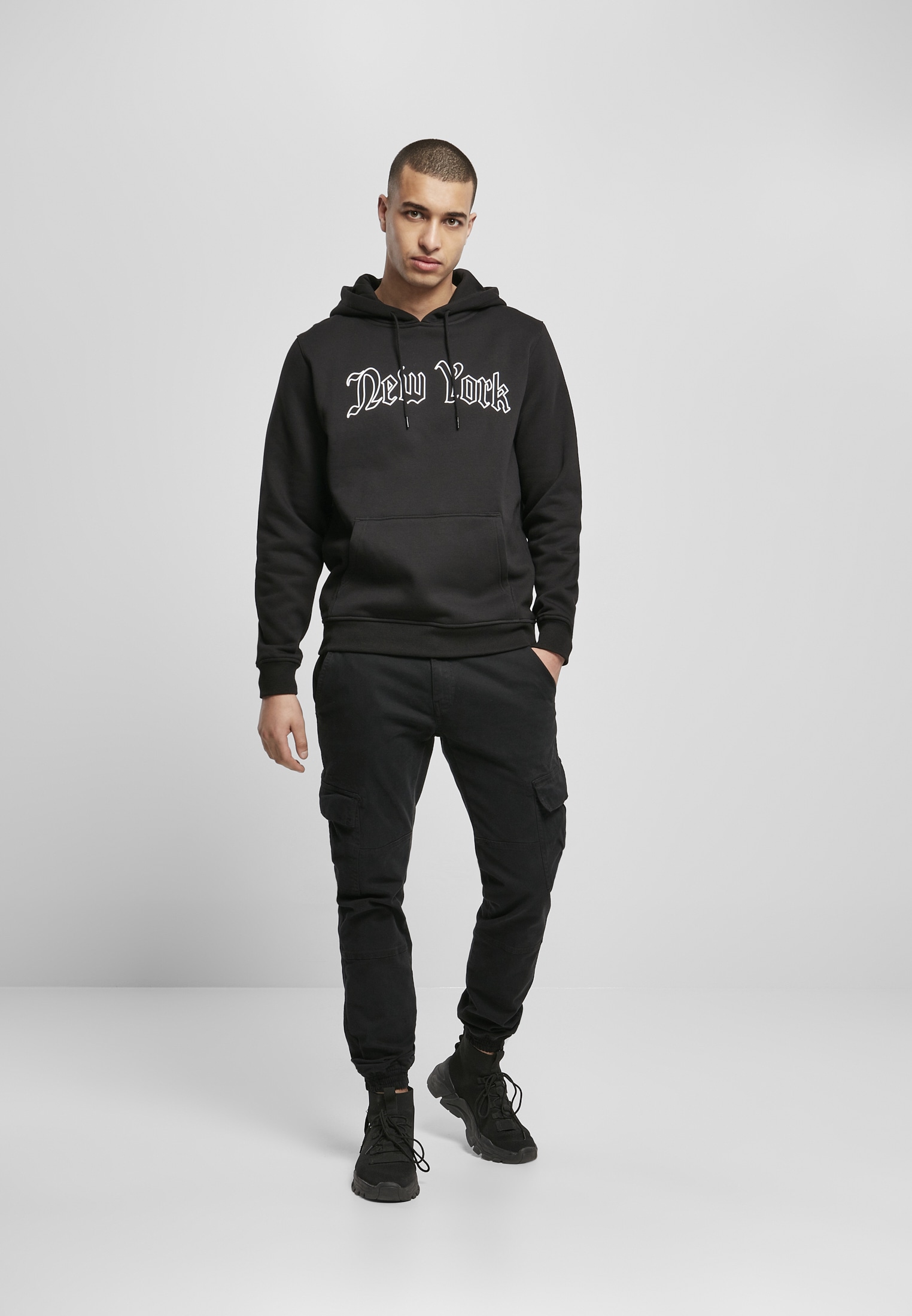 MisterTee Sweater »Herren New York Wording Hoody«, (1 tlg.)