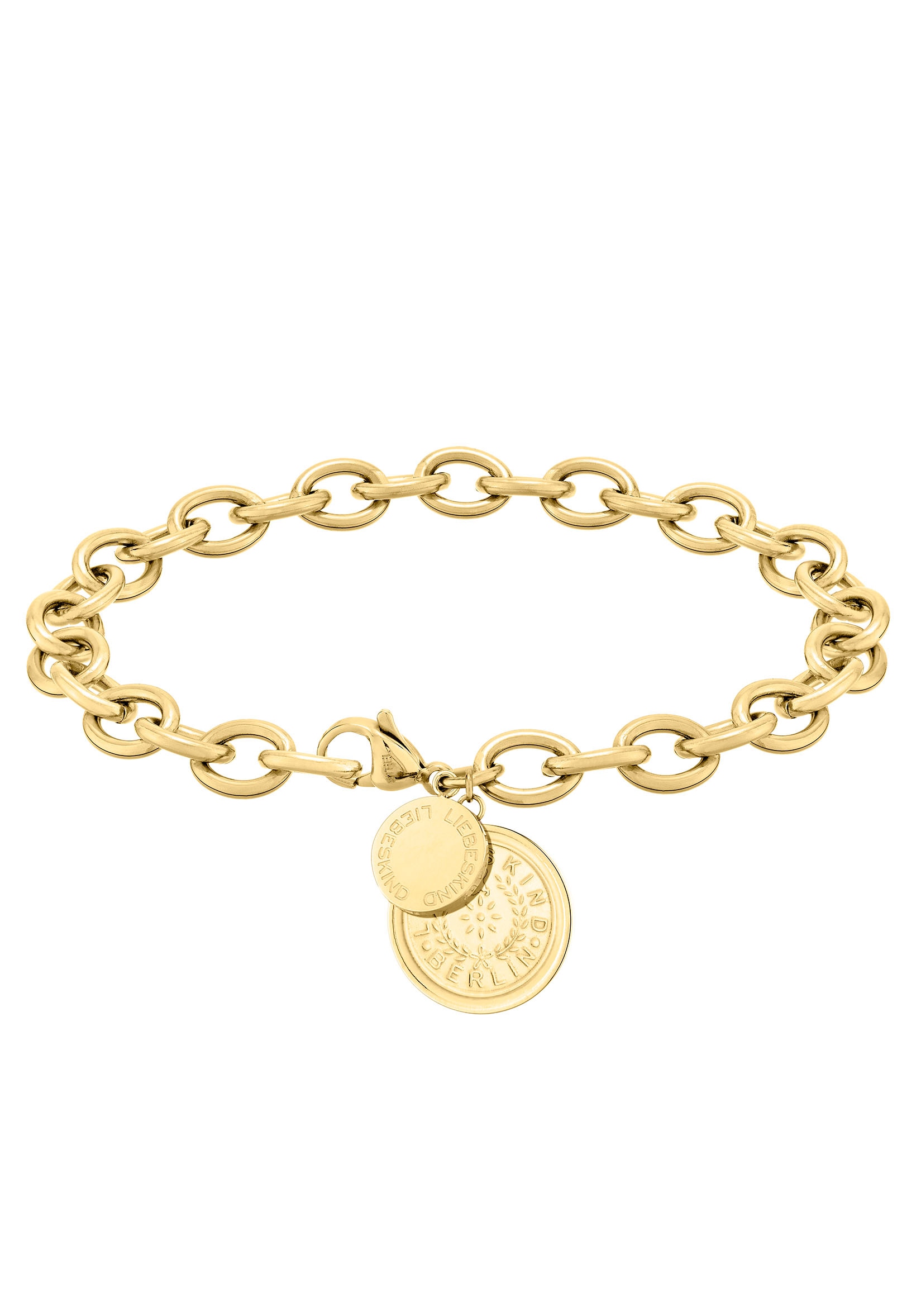 Damen Armband "LJ-0690-B-20, LJ-0691-B-20", 20cm, Edelstahl, gold, LIEBESKIND BERLIN, Edelstahl, Armbänder