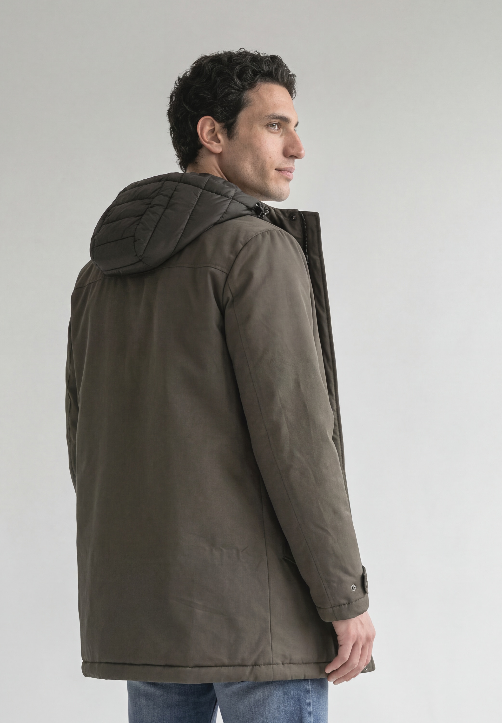 STREET ONE MEN Steppjacke mit Kapuze mit abnehmbarer Kapuze