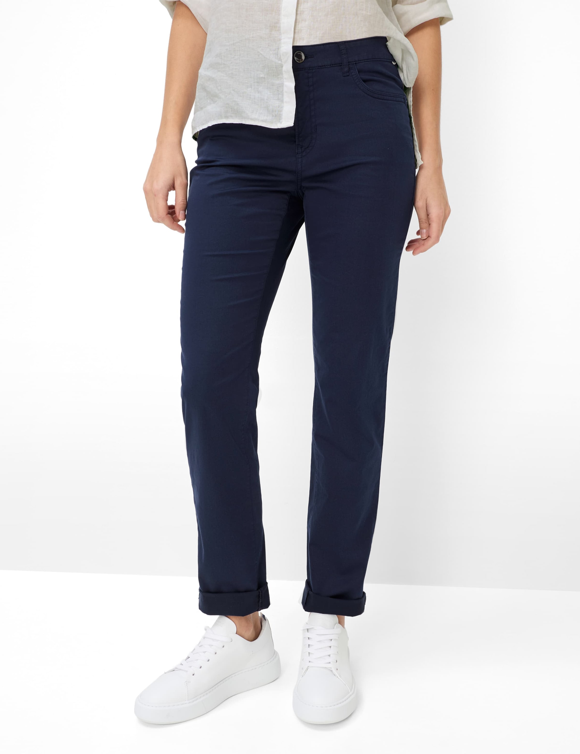 5-Pocket-Hose BRAX "Style MARY", Damen, Gr. 40, Normalgrößen, navy, Web, 78% Baumwolle, 19% Lyocell, 3% Elasthan, Hosen 5-Pocket-Hose