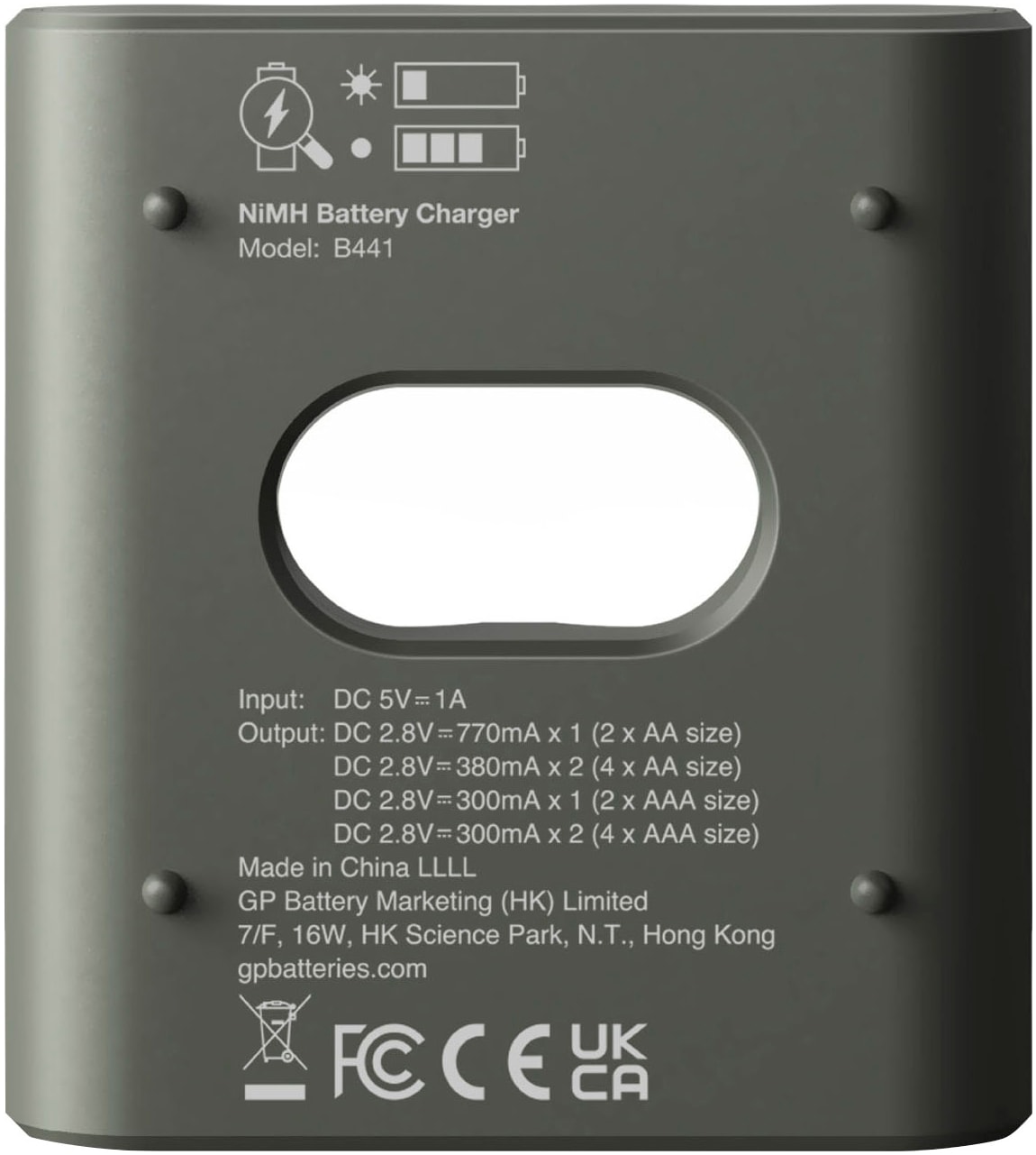 GP Batteries Batterie-Ladegerät »Free Charger B441U + 4x 2100mAh AA«