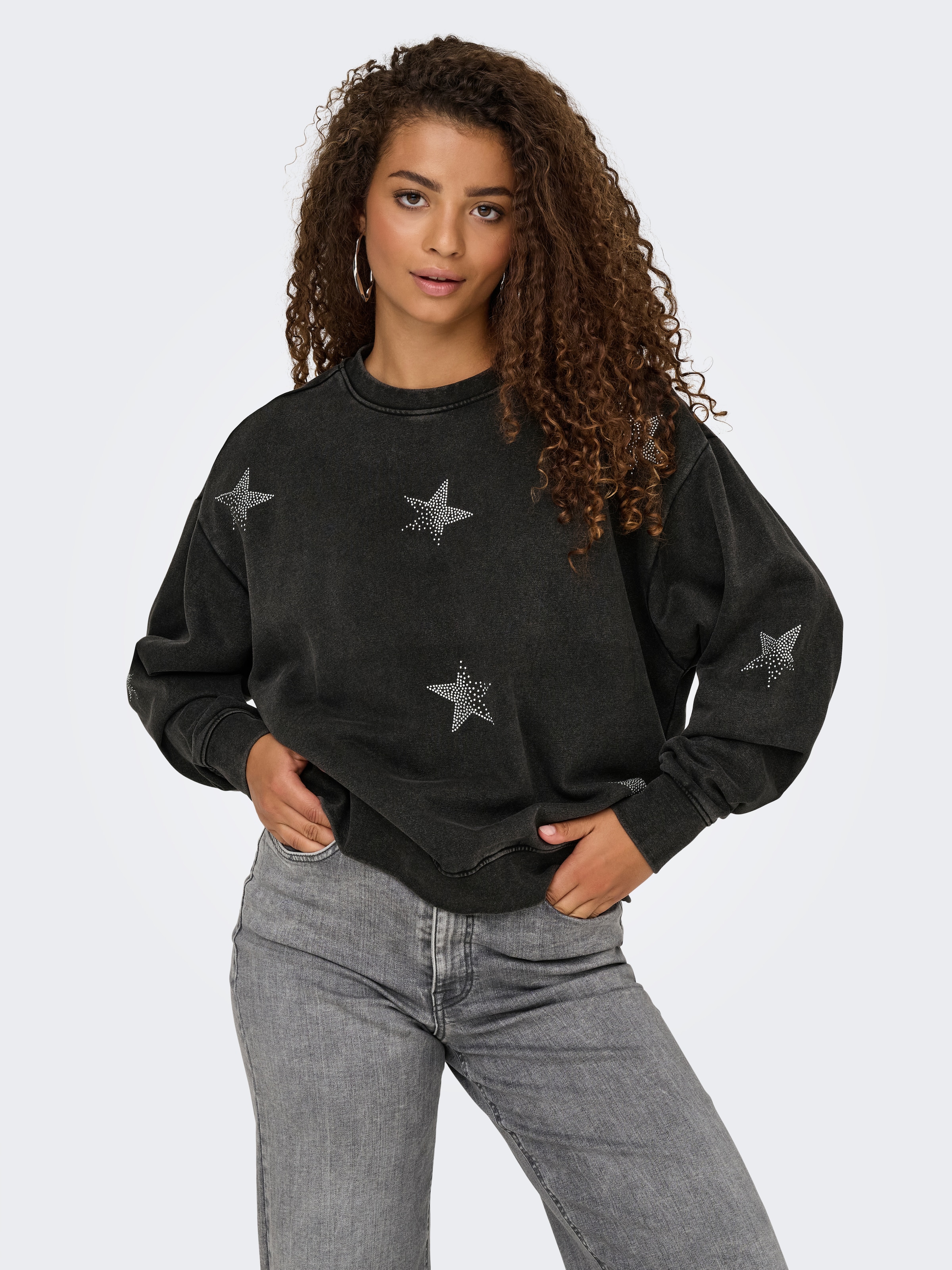 ONLY Sweatshirt "ONLINDA L/S O-NECK BOX CC SWT" günstig online kaufen
