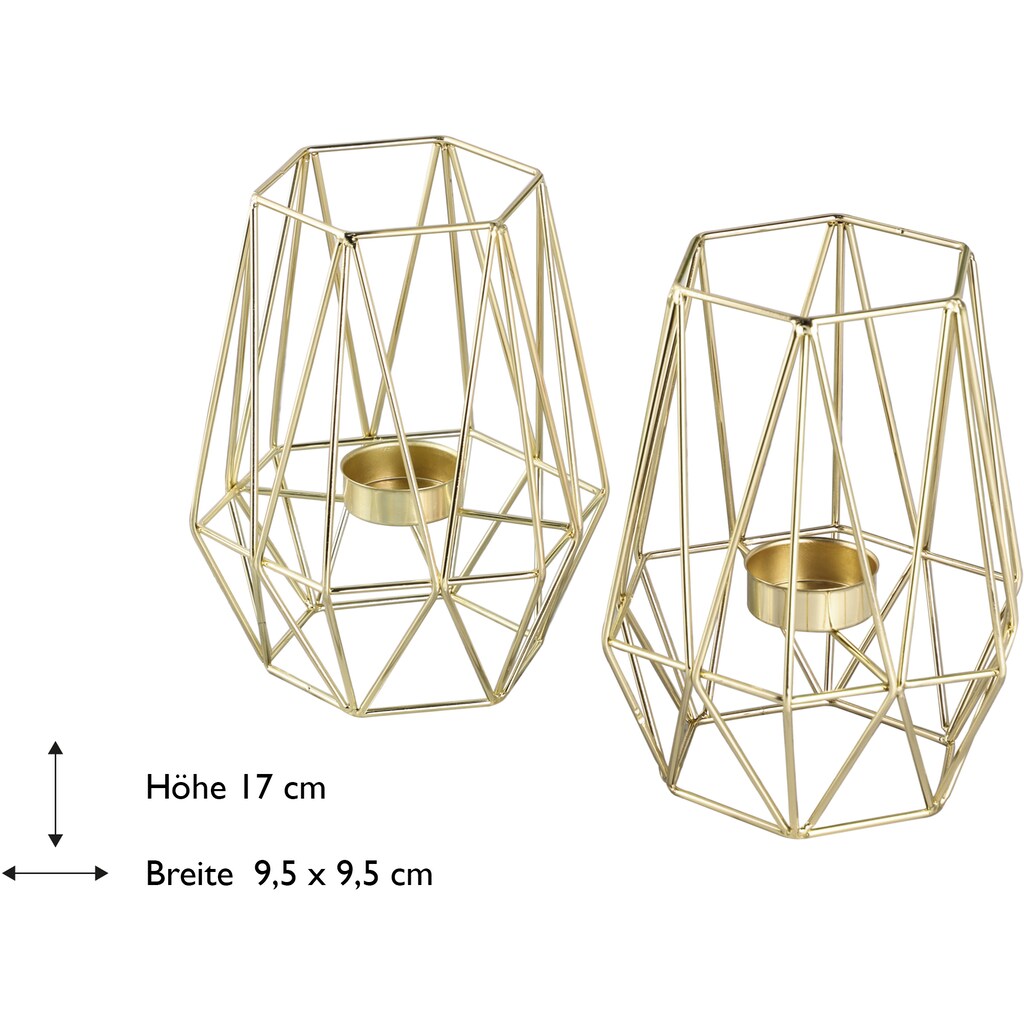 ECHTWERK Teelichthalter »Vintage Big, Weihnachtsdeko«, (Set, 2 St.)