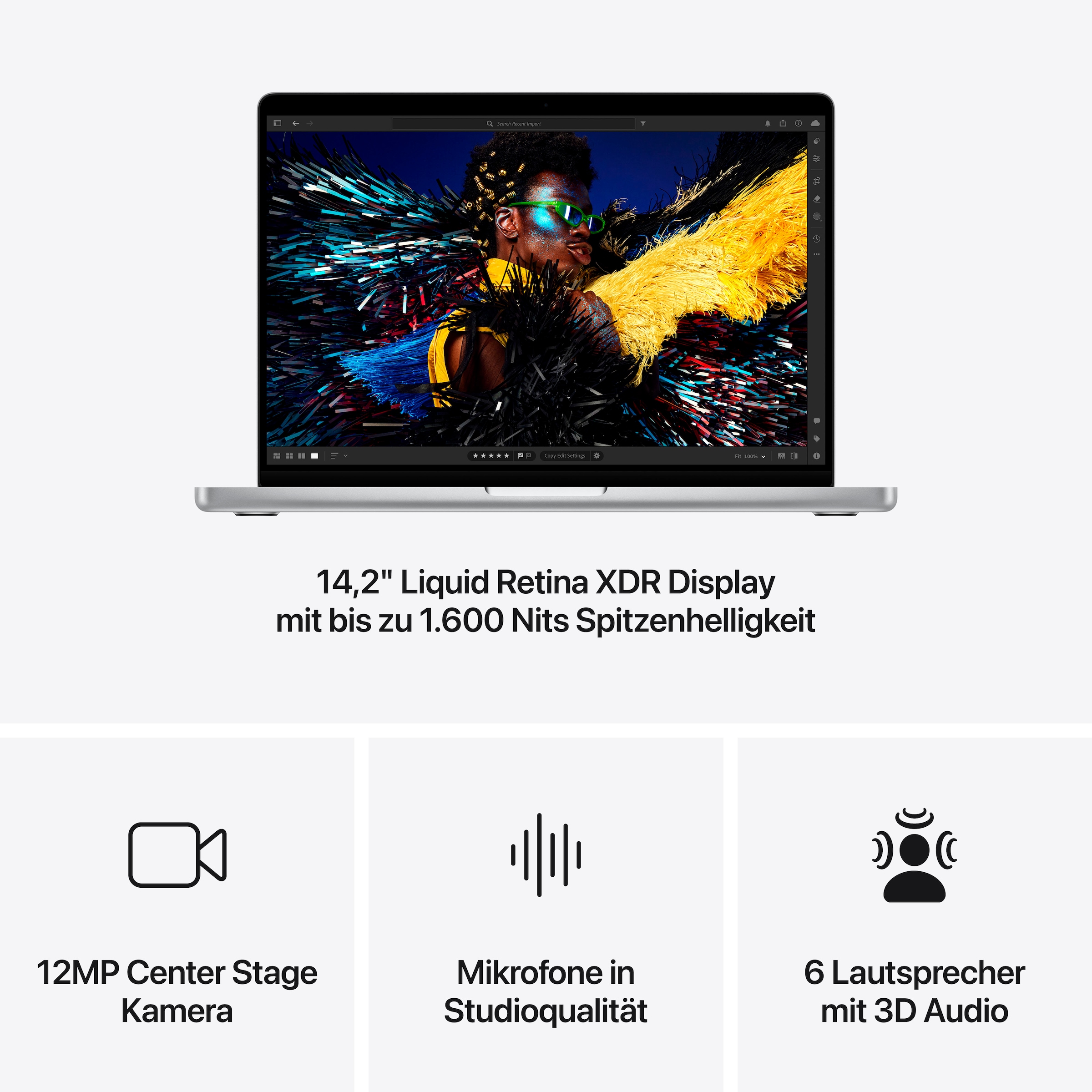 Apple Notebook »MacBook Pro 14" M4«, 36,07 cm, / 14,2 Zoll, Apple, M4, 10-Core GPU, 512 GB SSD