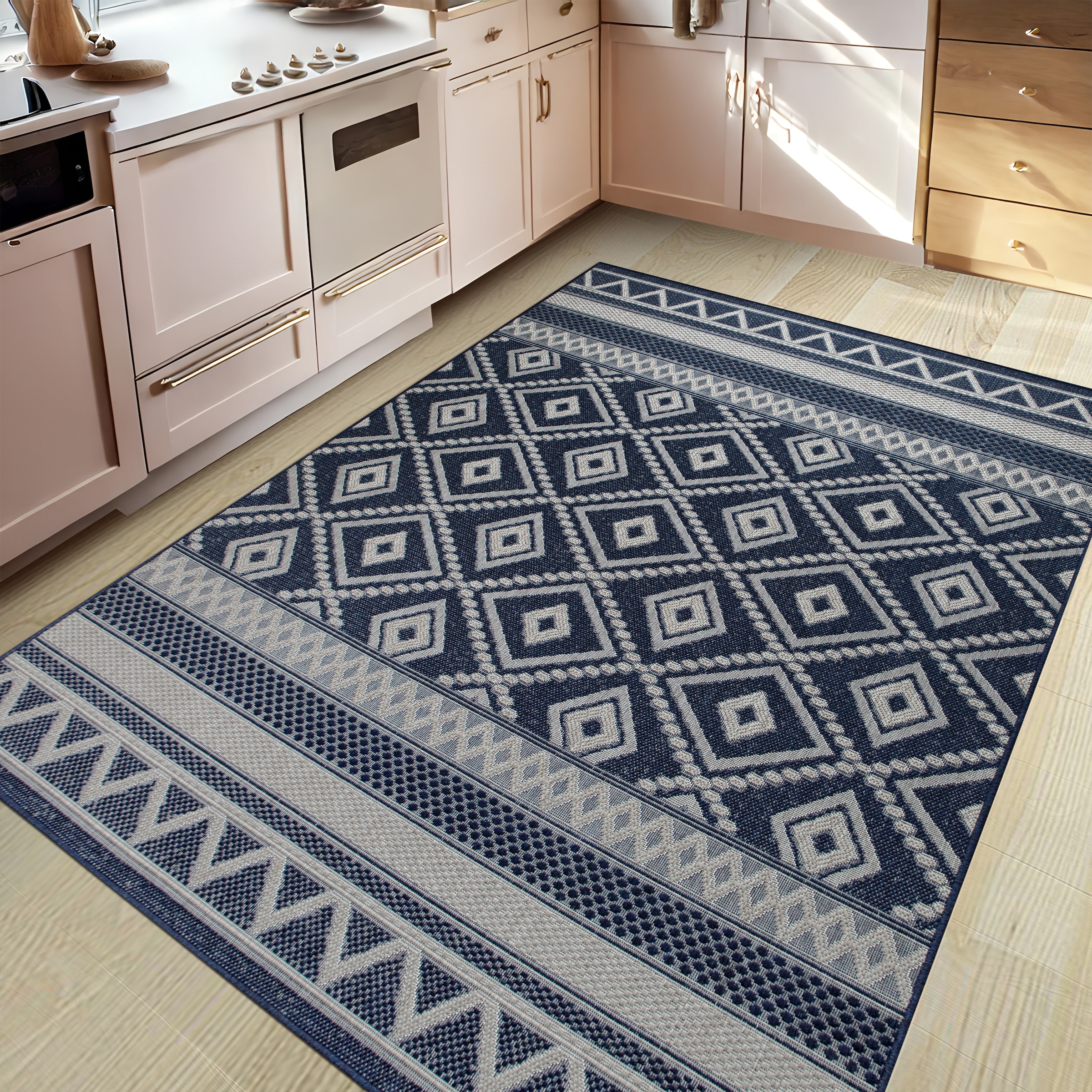 my home Teppich »Toronto auch als Läufer erhältlich«, rechteckig, 3 mm Höhe, In- und Outdoor geeignet, Sisal-Optik, Wetterfest & UV-beständig, Boho