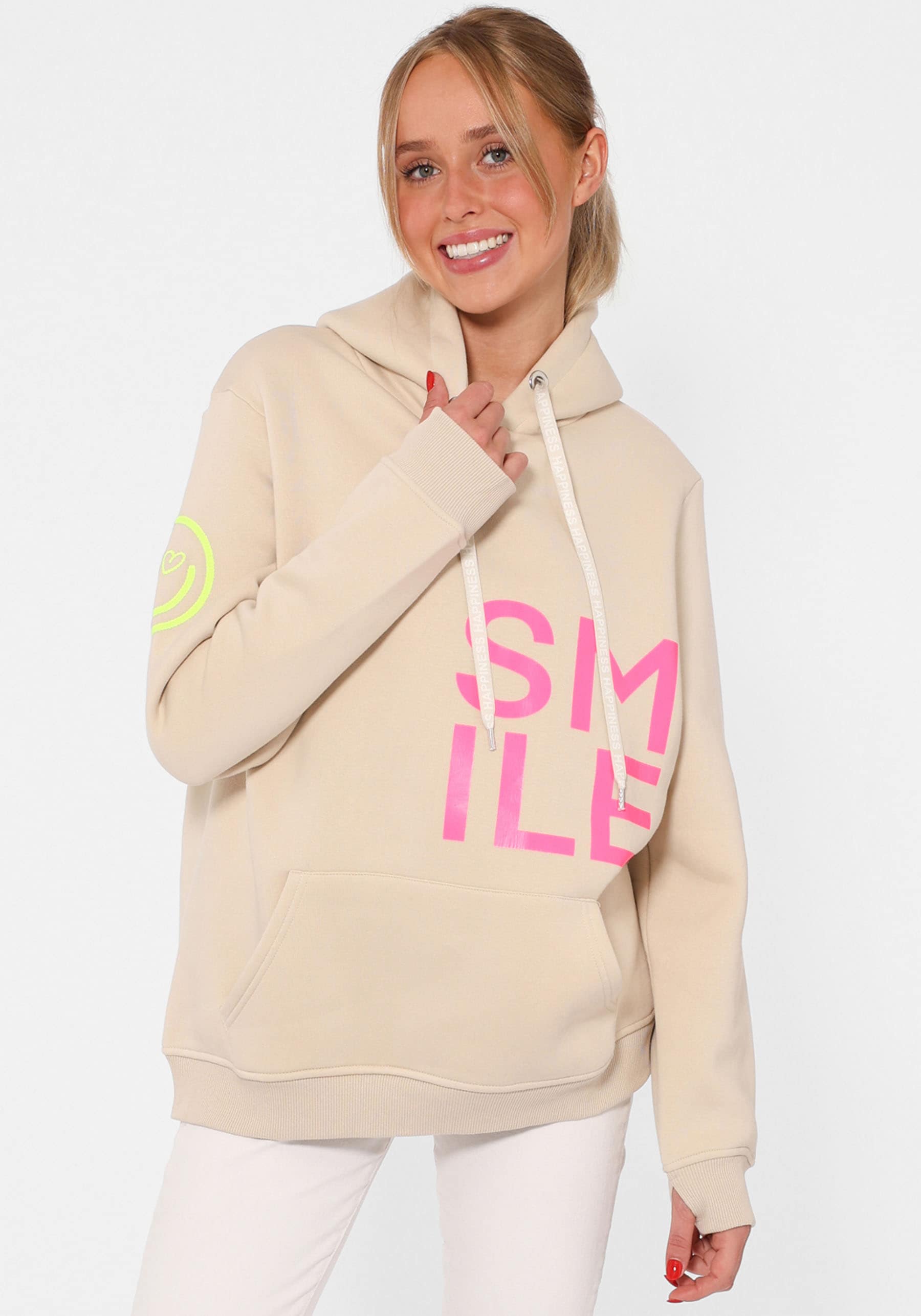 Zwillingsherz Hoodie "Hoodie "Alissa"", mit SMILE Print günstig online kaufen