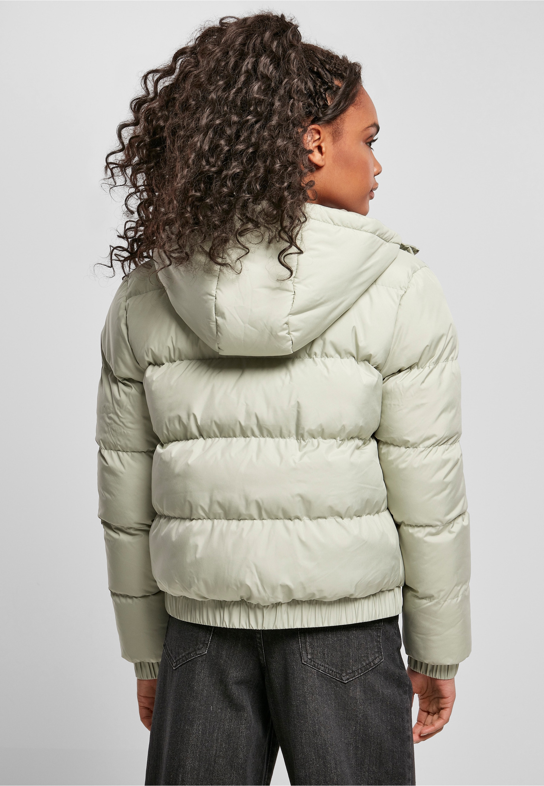 URBAN CLASSICS Winterjacke »Urban Classics Damen Ladies Hooded Puffer Jacket« 1 Stk. tlg. mit Kapuze