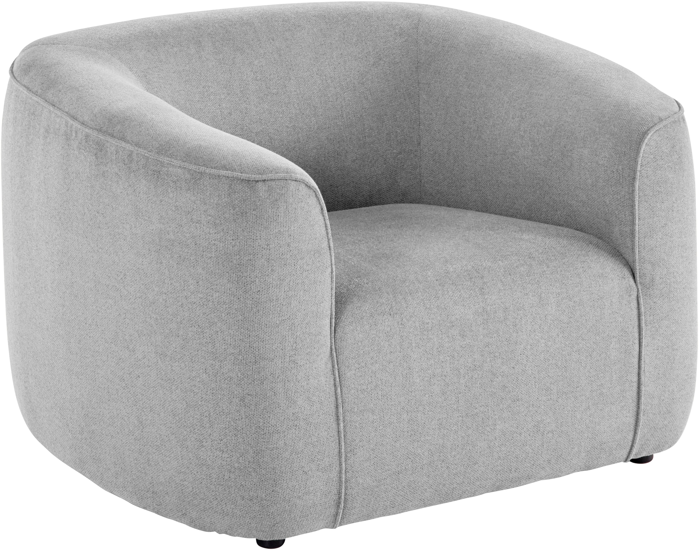 LeGer Home by Lena Gercke Sessel »LYZA Relaxsessel, Loungesessel, Maße B/T/H: 113/95/71 cm«, organische Form, mit Wellenunterfederung, gemütlich und modern