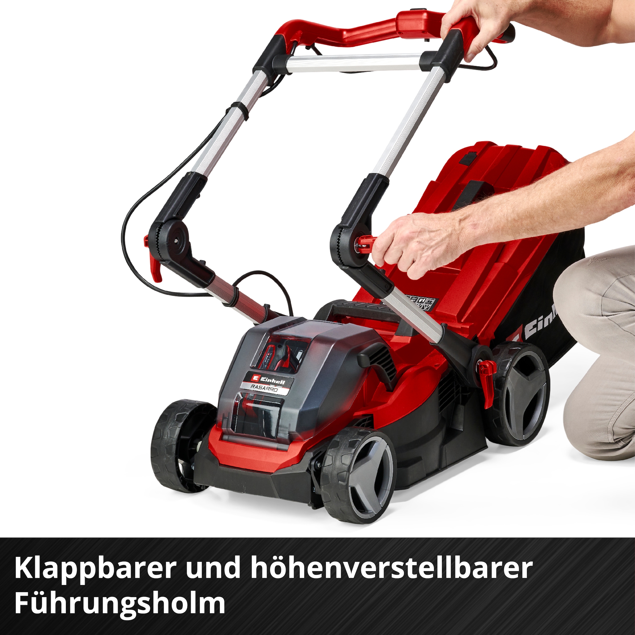 Einhell Akkurasenmäher »Einhell Power X-Change RASARRO 36/34«, mit 2x Akku 18V/3,0Ah und 2x Ladegerät