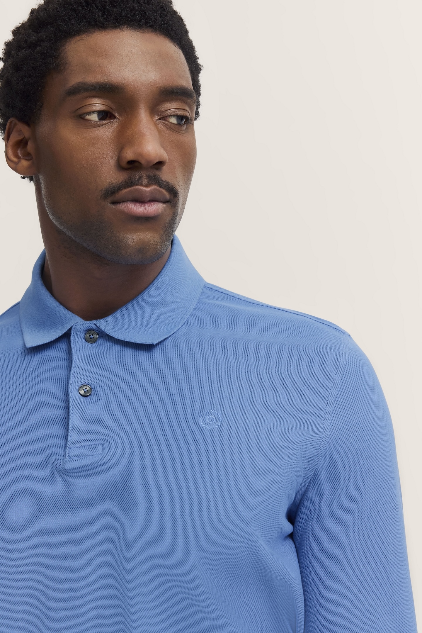 bugatti Langarm-Poloshirt, mit langen Ärmeln