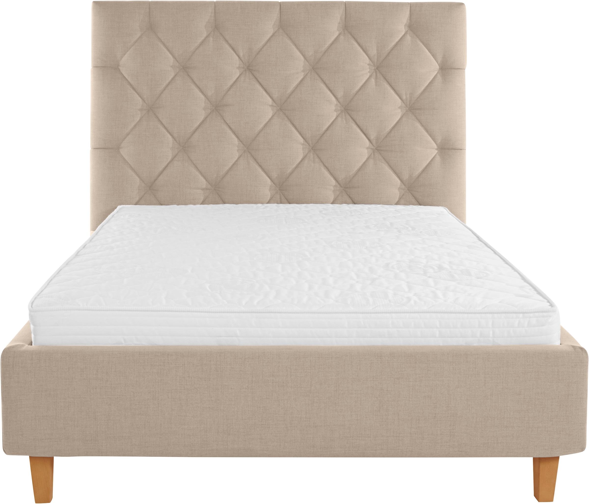 Home affaire Polsterbett "Sunley 140" Kreuzsteppung, Kopfteilhöhe 142 cm, o günstig online kaufen