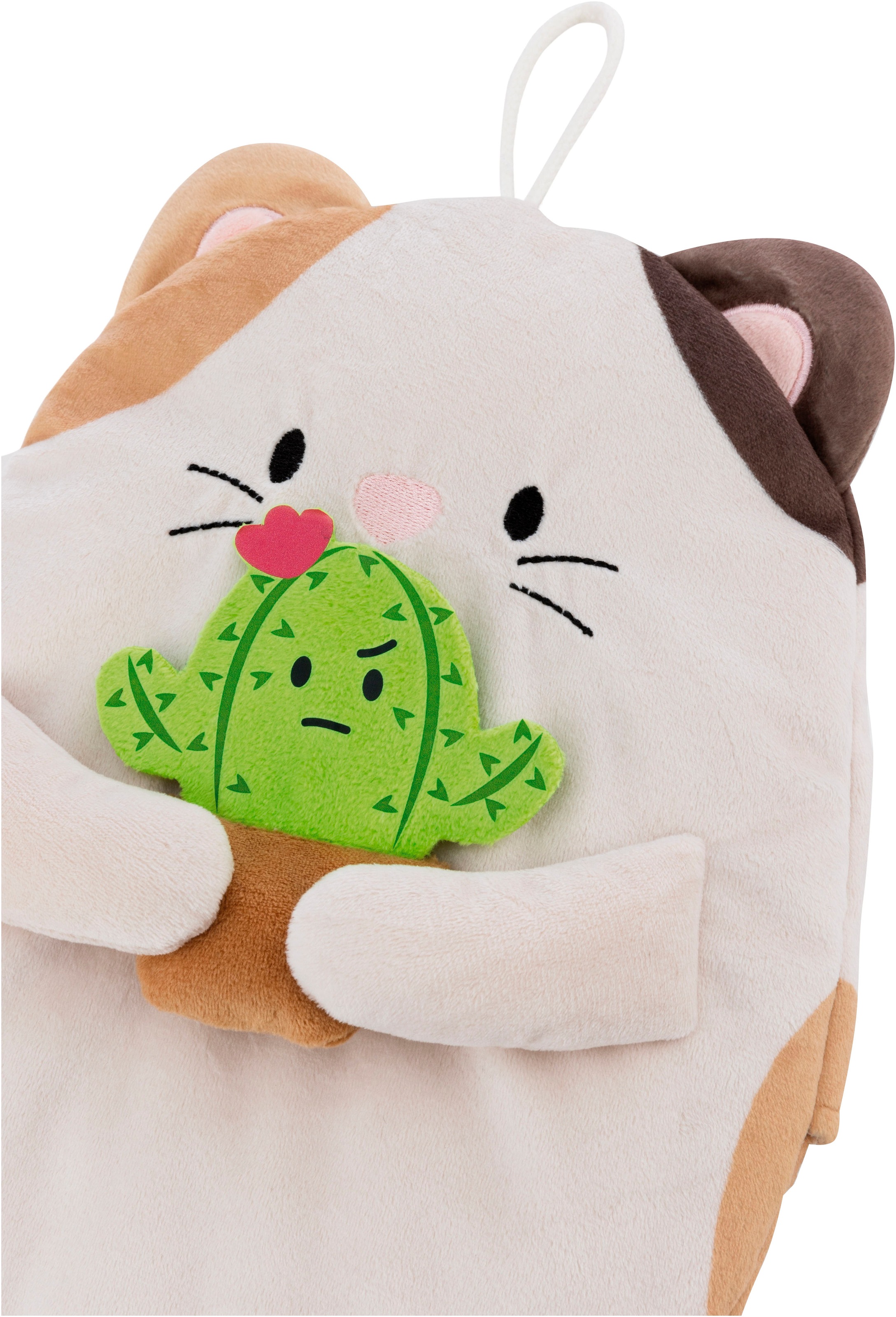 Nici Wärmflasche »mymochi Katze Angy mit Kaktus, 300 ml, 30 cm«, 2in1 - Kuscheltier & Wärmflasche in einem; enthält recyceltes Material