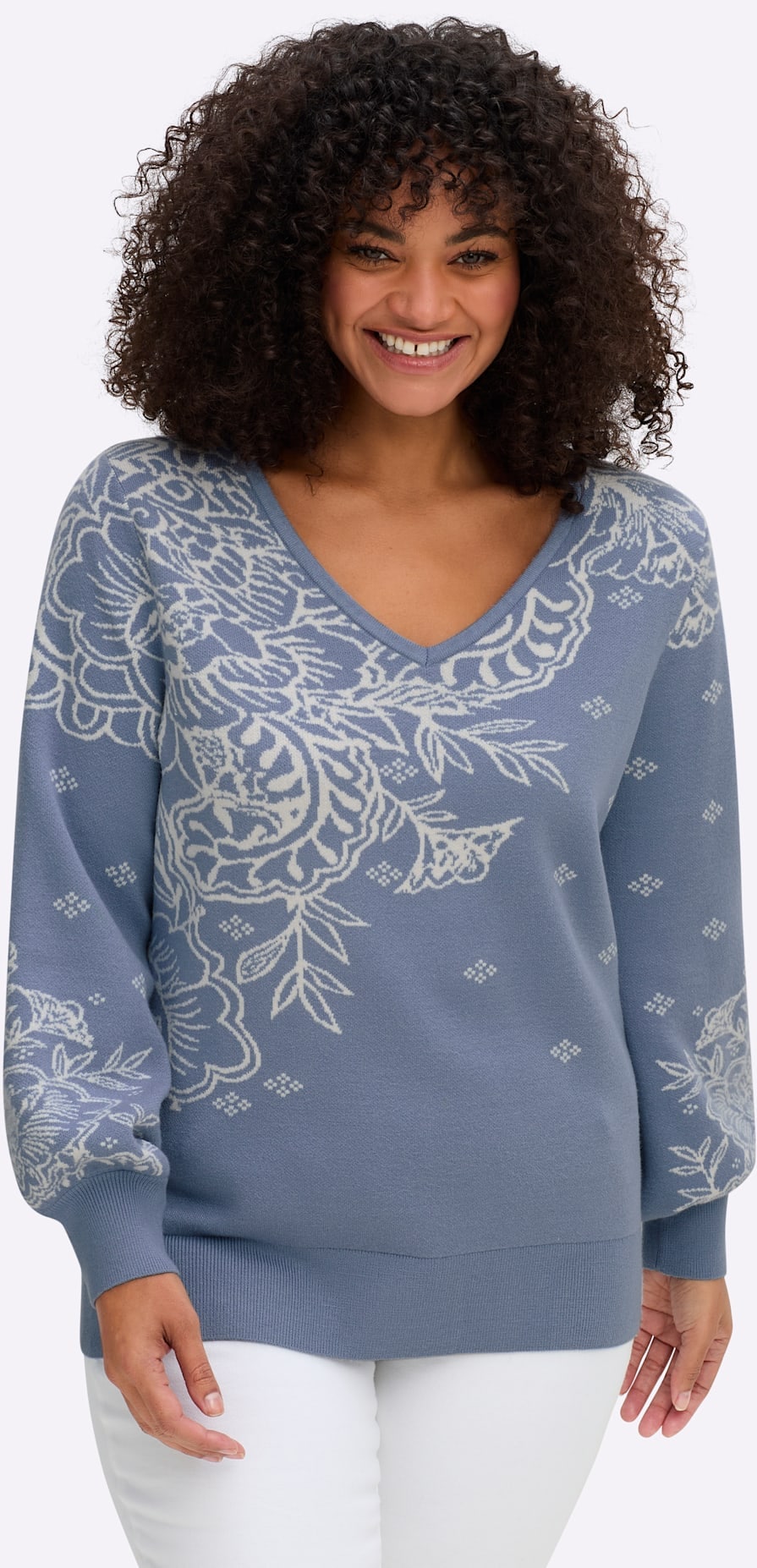 sheego by Joe Browns V-Ausschnitt-Pullover "Pullover" günstig online kaufen