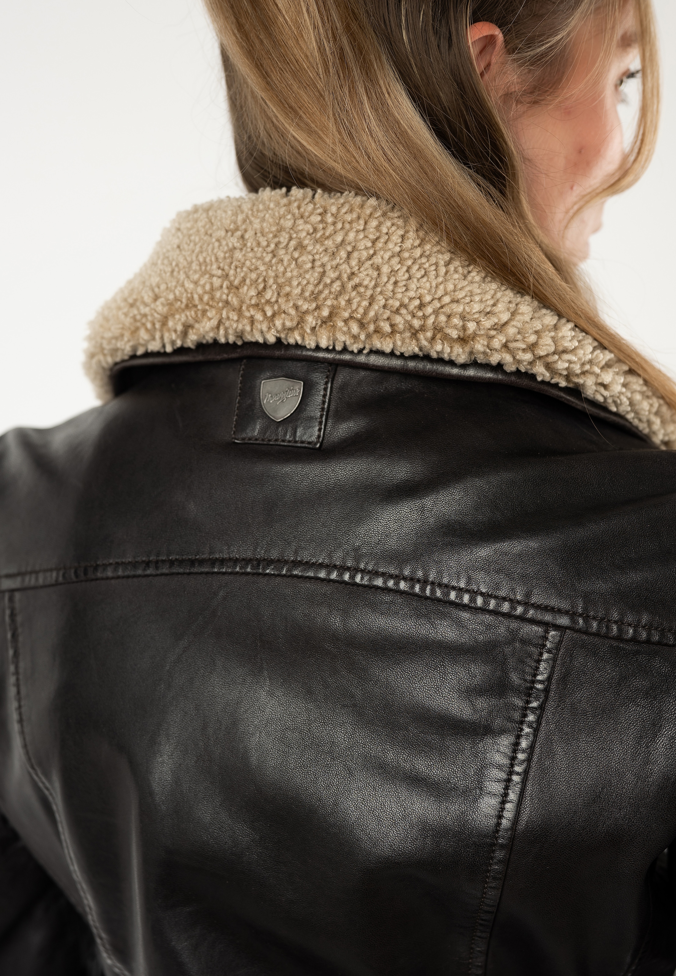 Mauritius Lederjacke »MWBriselle« mit Teddyfell-Kragen