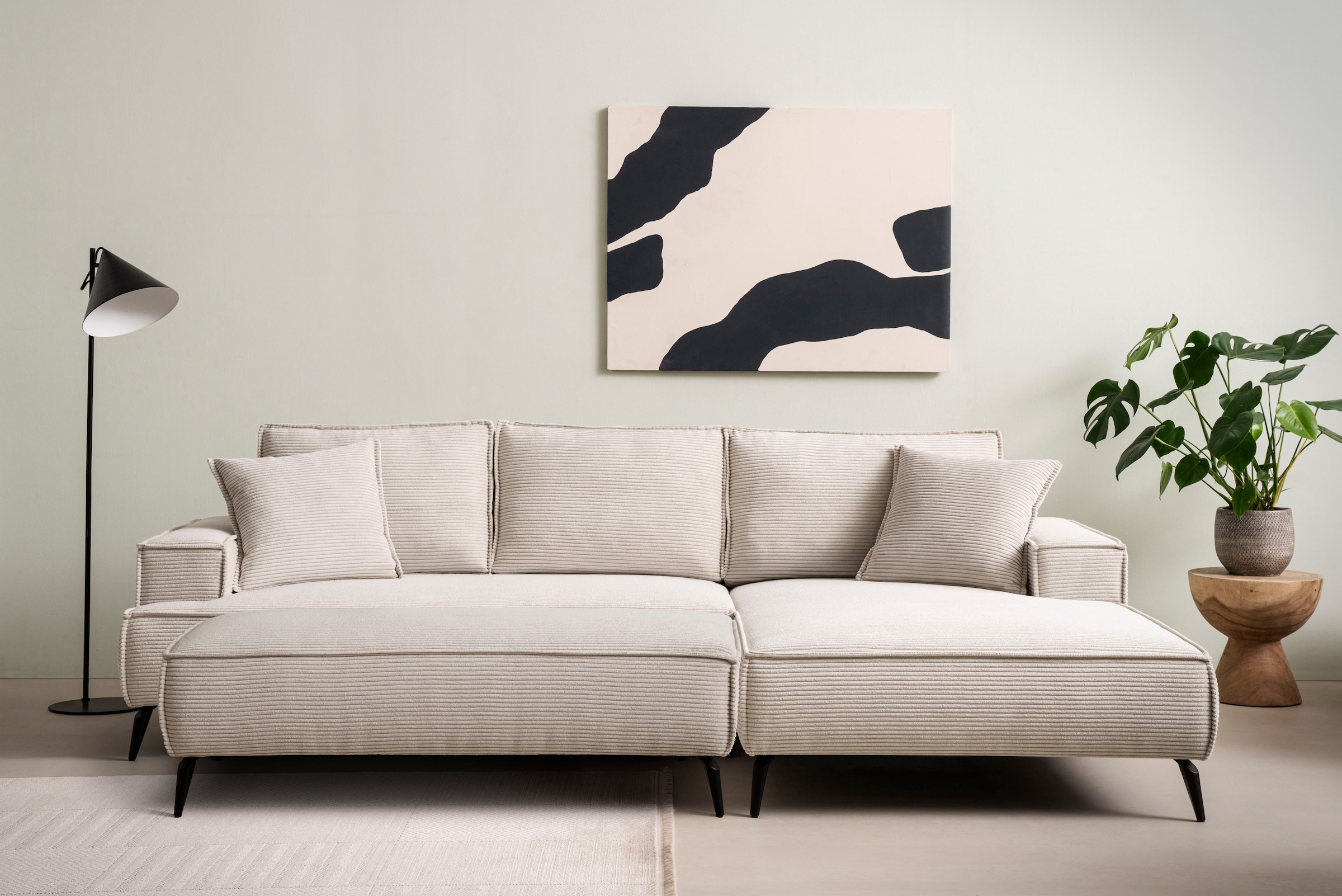 Home affaire Sitzgruppe "TVINNU, Polsterecke L-Form, Schlaffunktion, mit Ho günstig online kaufen