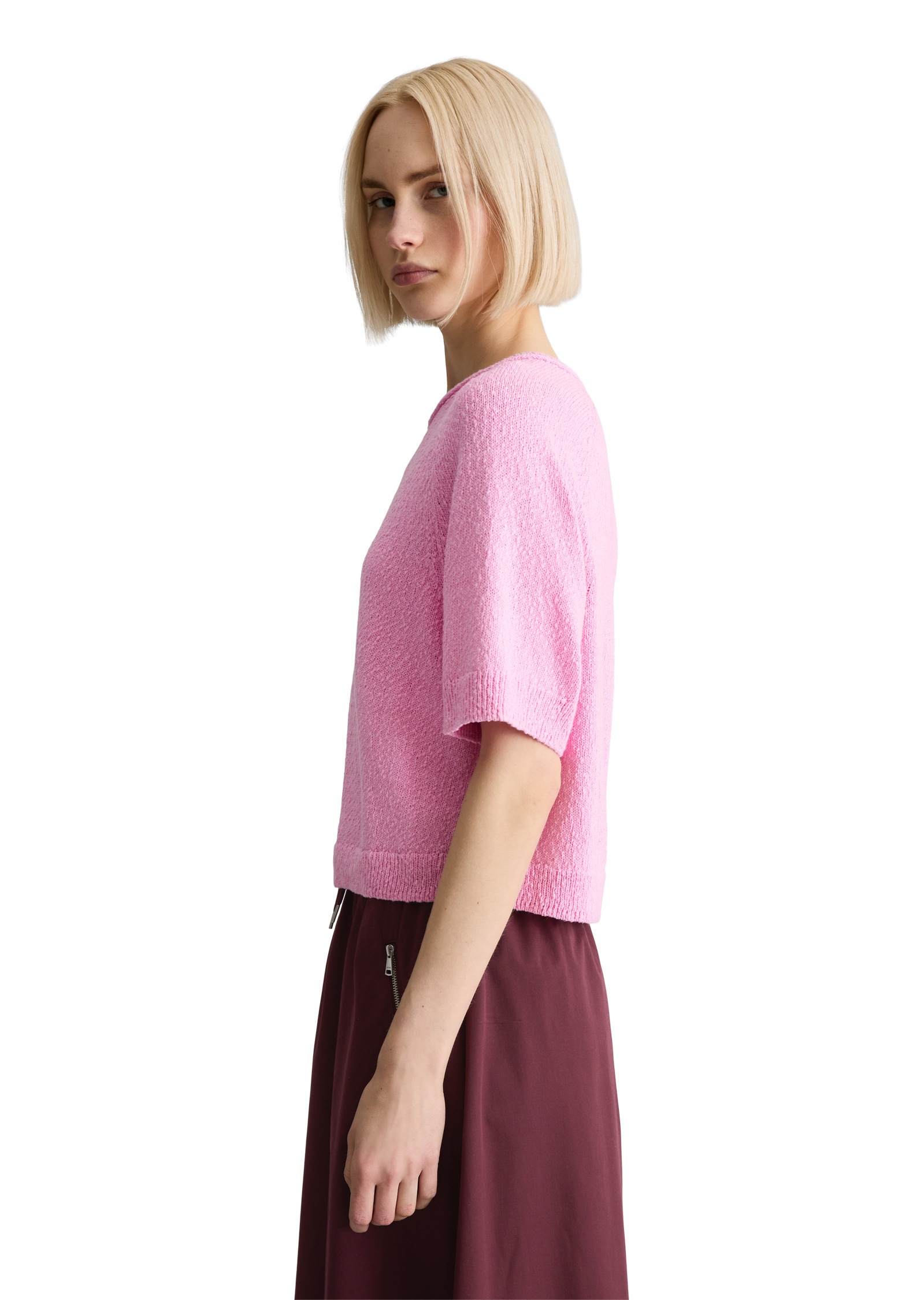 Marc OPolo DENIM Kurzarmpullover "aus Cotton Slub Garn" günstig online kaufen