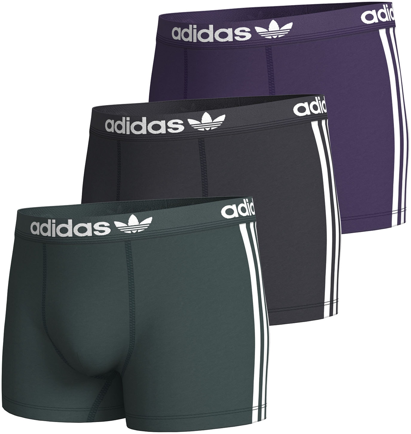 adidas Originals Boxershorts, (Packung, 3 St.), mit elastischem Logo-Bund