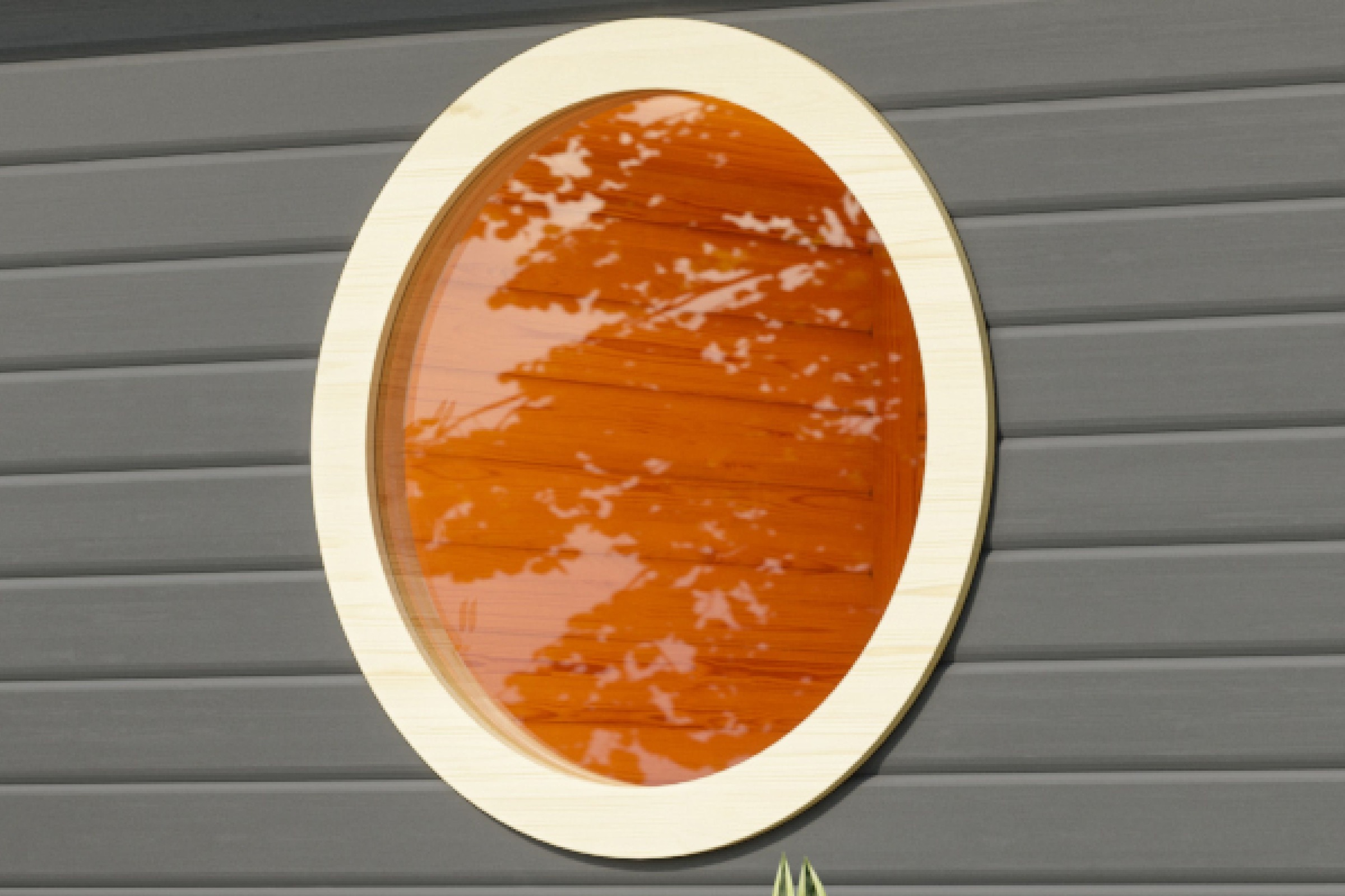 Karibu Saunafenster "rund, Klarglas" für natürliches Licht im Saunainnenrau günstig online kaufen