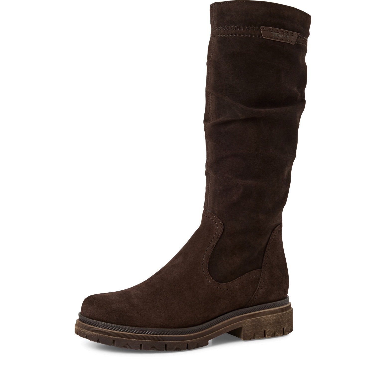 Tamaris Stiefel, Blockabsatz, Langschaftstiefel mit slouchy Falten am Schaf günstig online kaufen