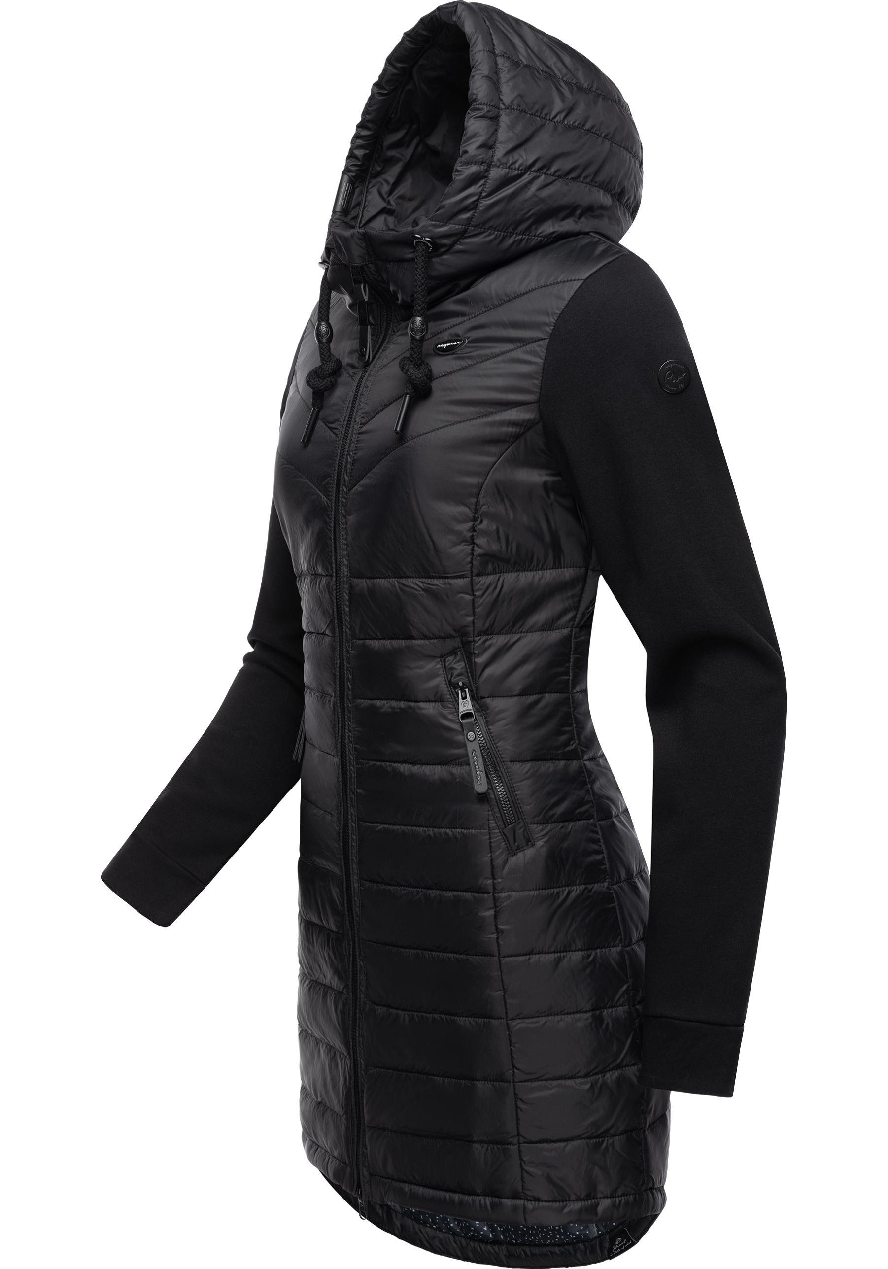Mantel Steppmantel für BAUR | aus mit Materialmix Kapuze II«, bestellen modernem »Lucinda Long Ragwear