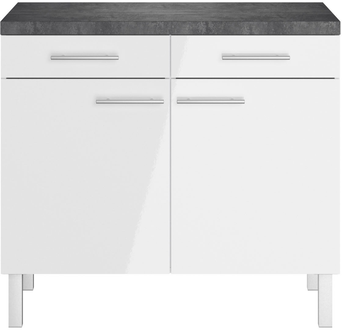 OPTIFIT Unterschrank Breite 100 cm, 2 Türen, 2 Schubkästen