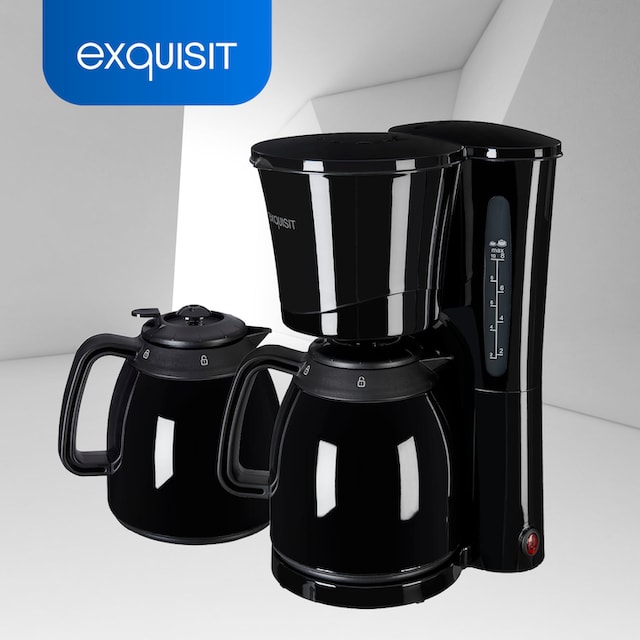 exquisit Filterkaffeemaschine »KA 6502 sw«, 1 l Kaffeekanne, Papierfilter,  1x4, inkl. 2 Thermoskannen bestellen | BAUR
