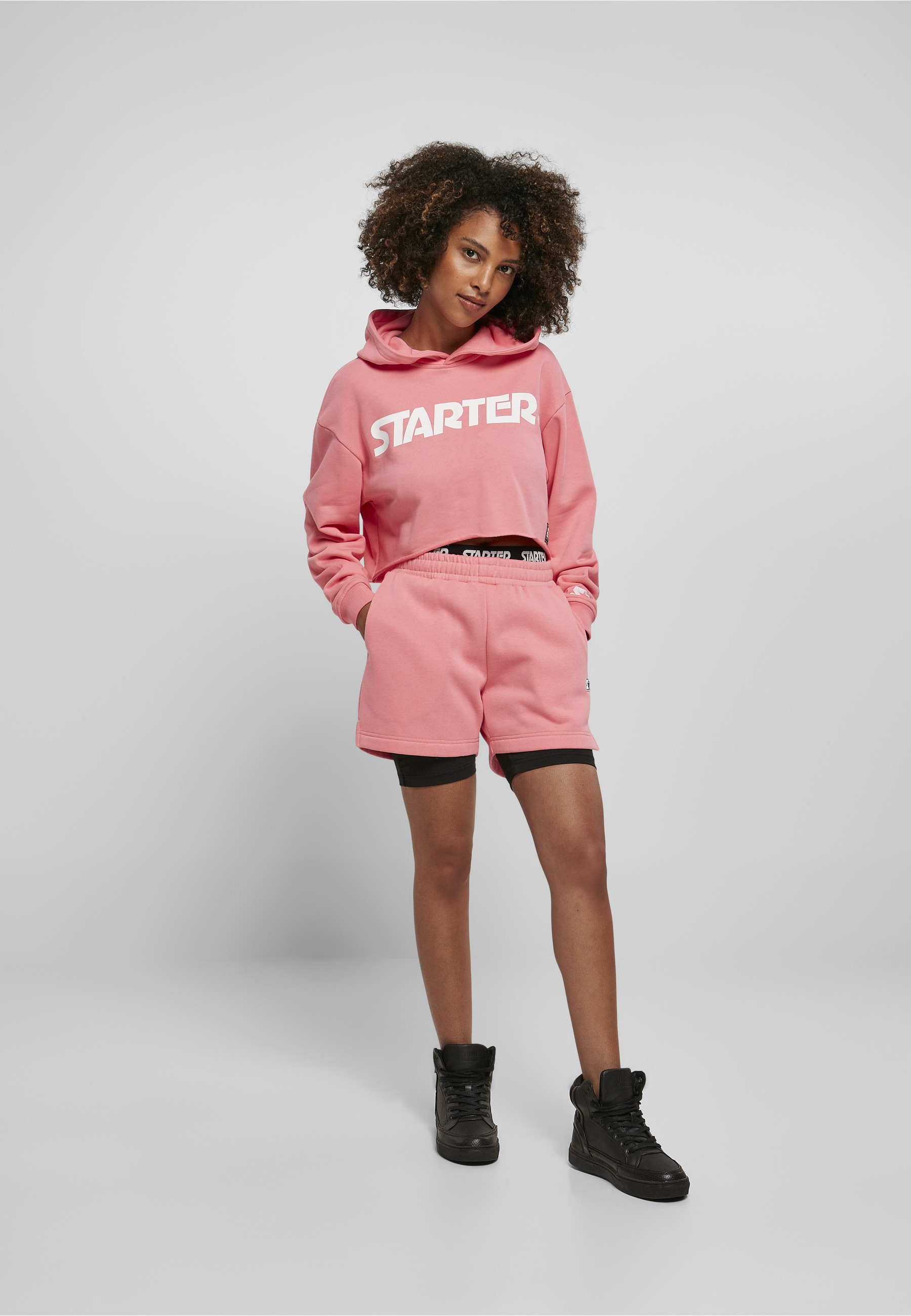 Starter Black Label Rundhalspullover »Starter Black Label Damen Ladies Starter Cropped Hoody« 1 Stk.