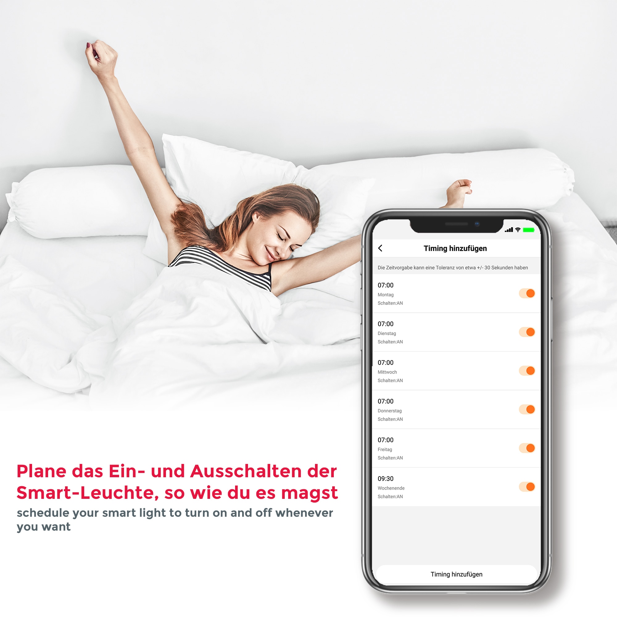 B.K.Licht LED-Leuchtmittel, GU10, 4 St., Warmweiß, Smart Home LED-Lampe, RGB, WiFi, App-Steuerung, dimmbar