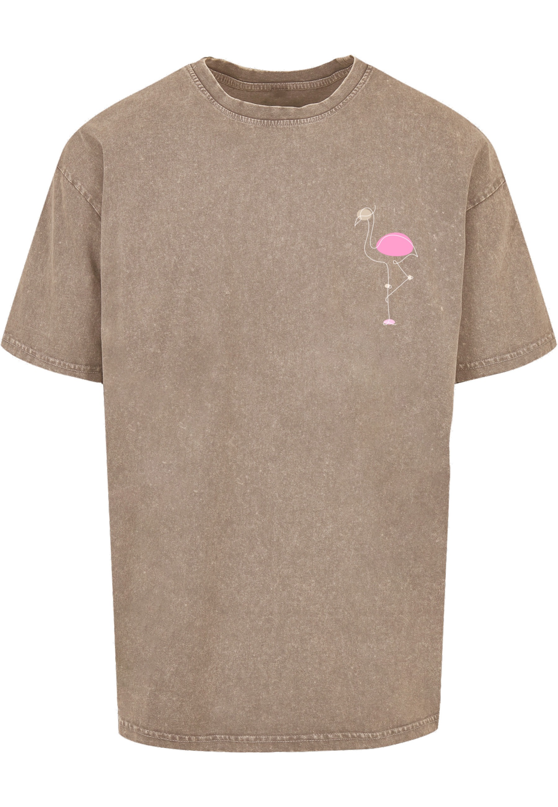 Merchcode T-Shirt "Merchcode Herren Flamingo Acid Washed Heavy Oversized Tee" 1 Stk.