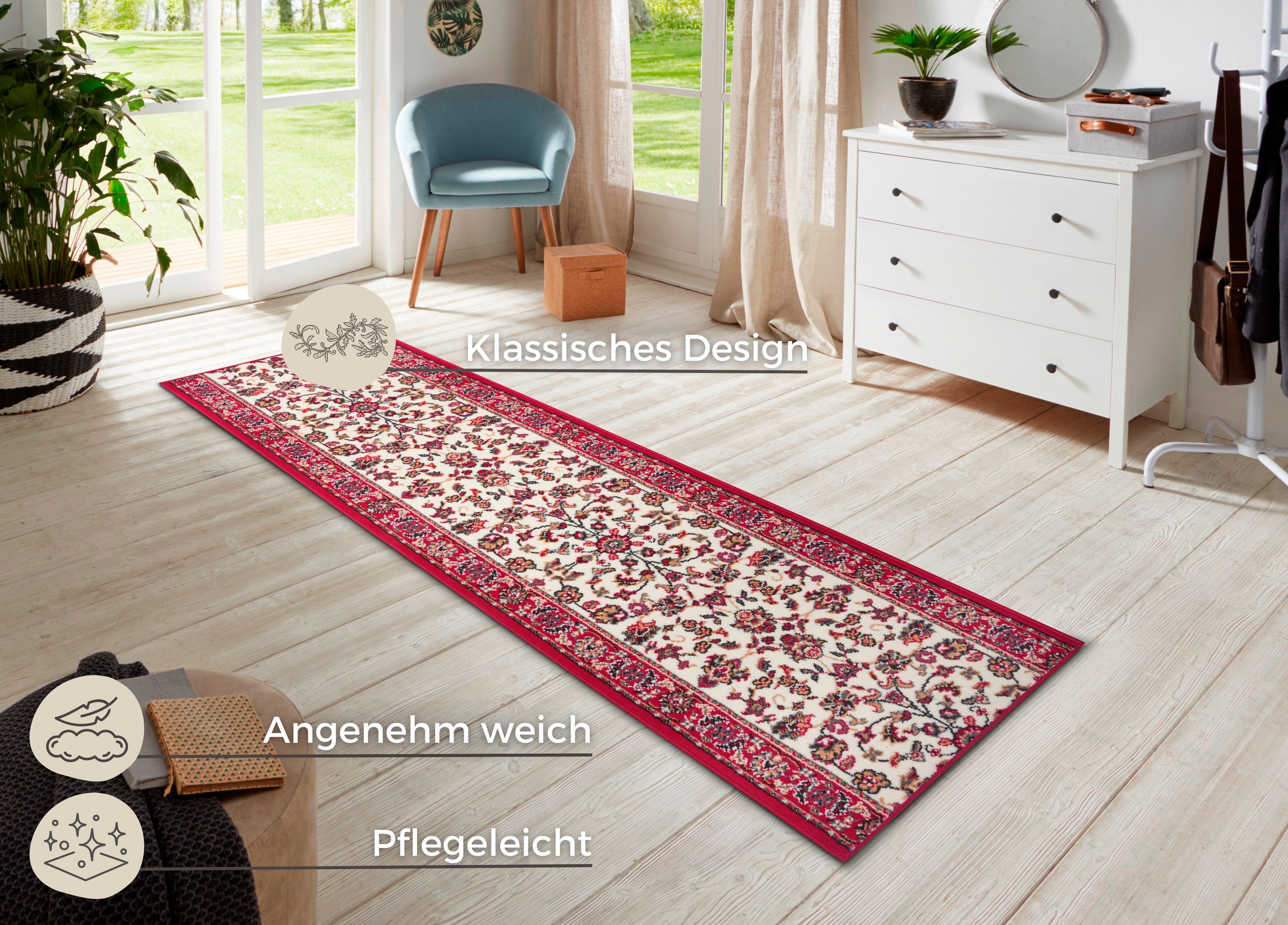 HANSE Home Läufer »Vintage«, rechteckig, 9 mm Höhe, Teppichläufer, Kurzflor, Orient, Vintage, Retro, Flur, Schlafzimmer