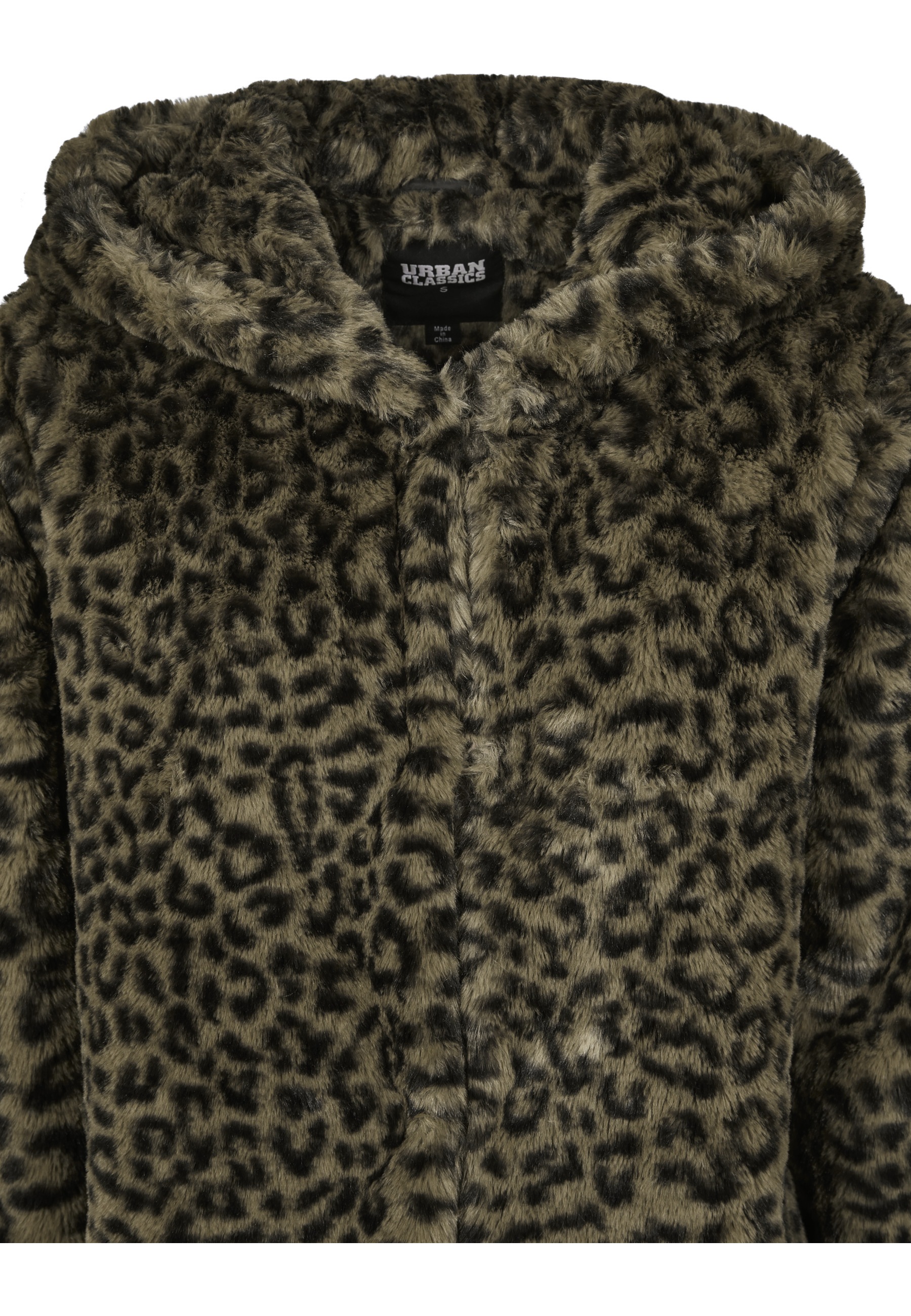 URBAN CLASSICS Parka »Urban Classics Damen Ladies Leo Teddy Coat« 1 Stk. tlg. mit Kapuze