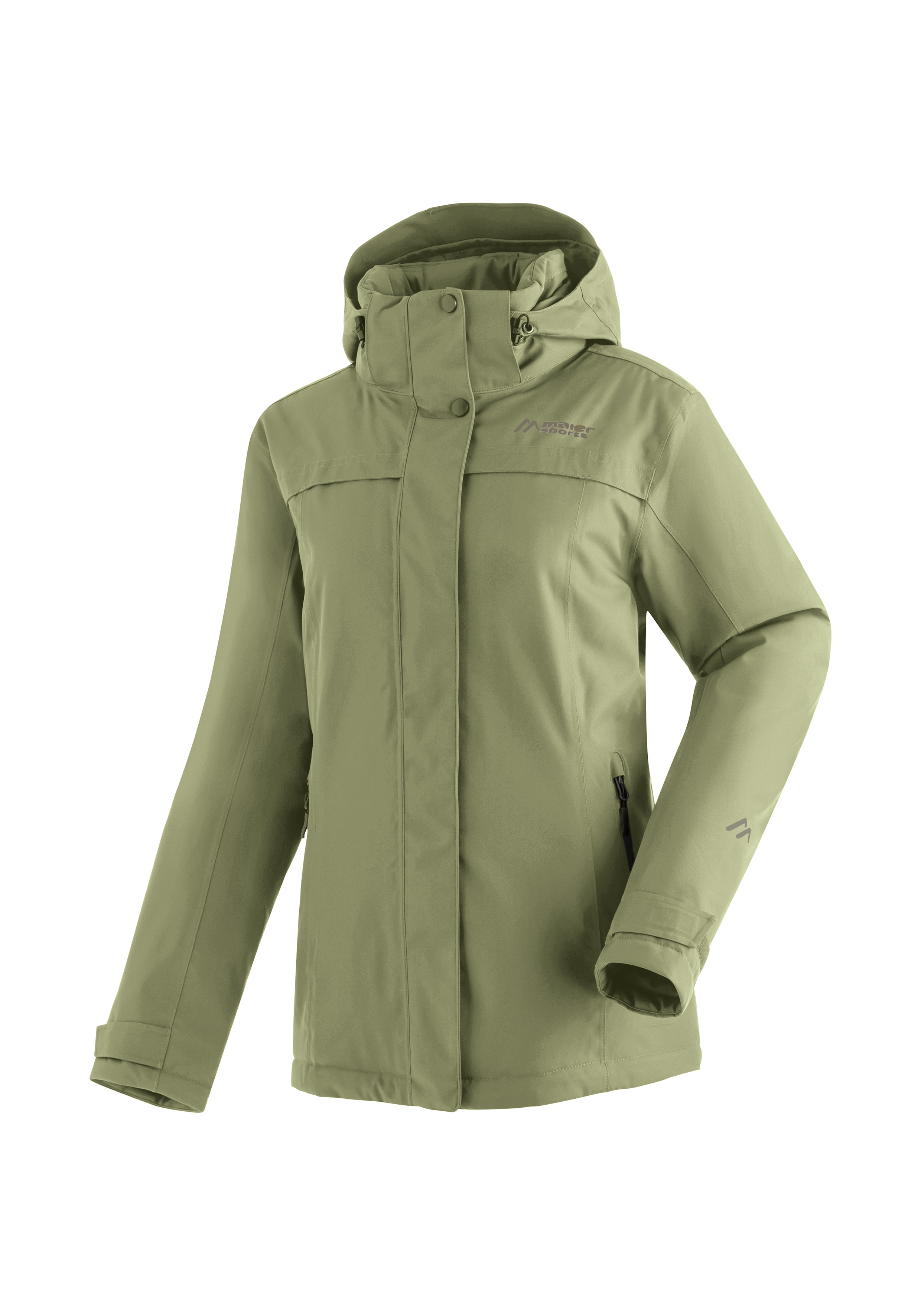 Maier Sports "Lisbon" warme Damen Jacke, wattierte Regenjacke, wasserdicht + atmungsaktiv