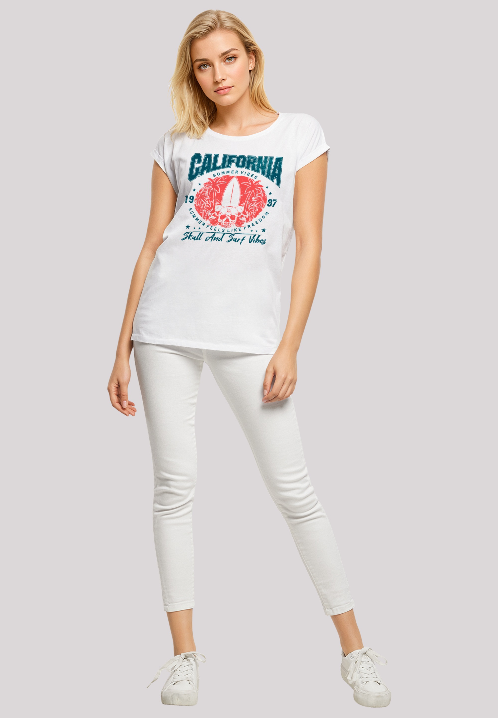 F4NT4STIC T-Shirt »California skull summer vibes« Premium Qualität