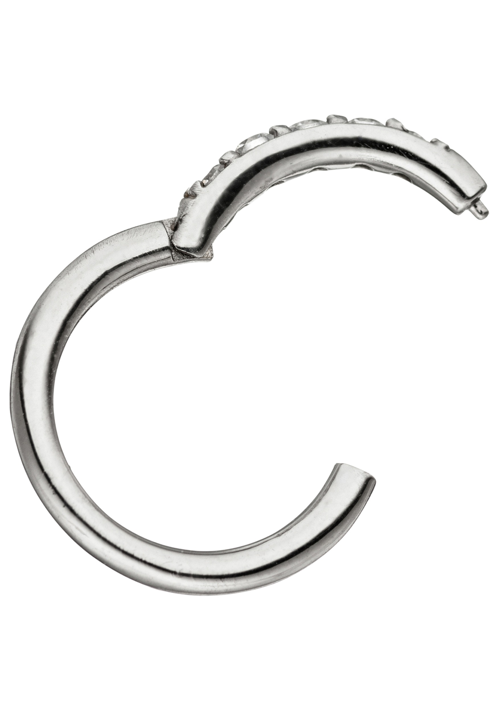 JOBO Segmentring Edelstahl Silber 2