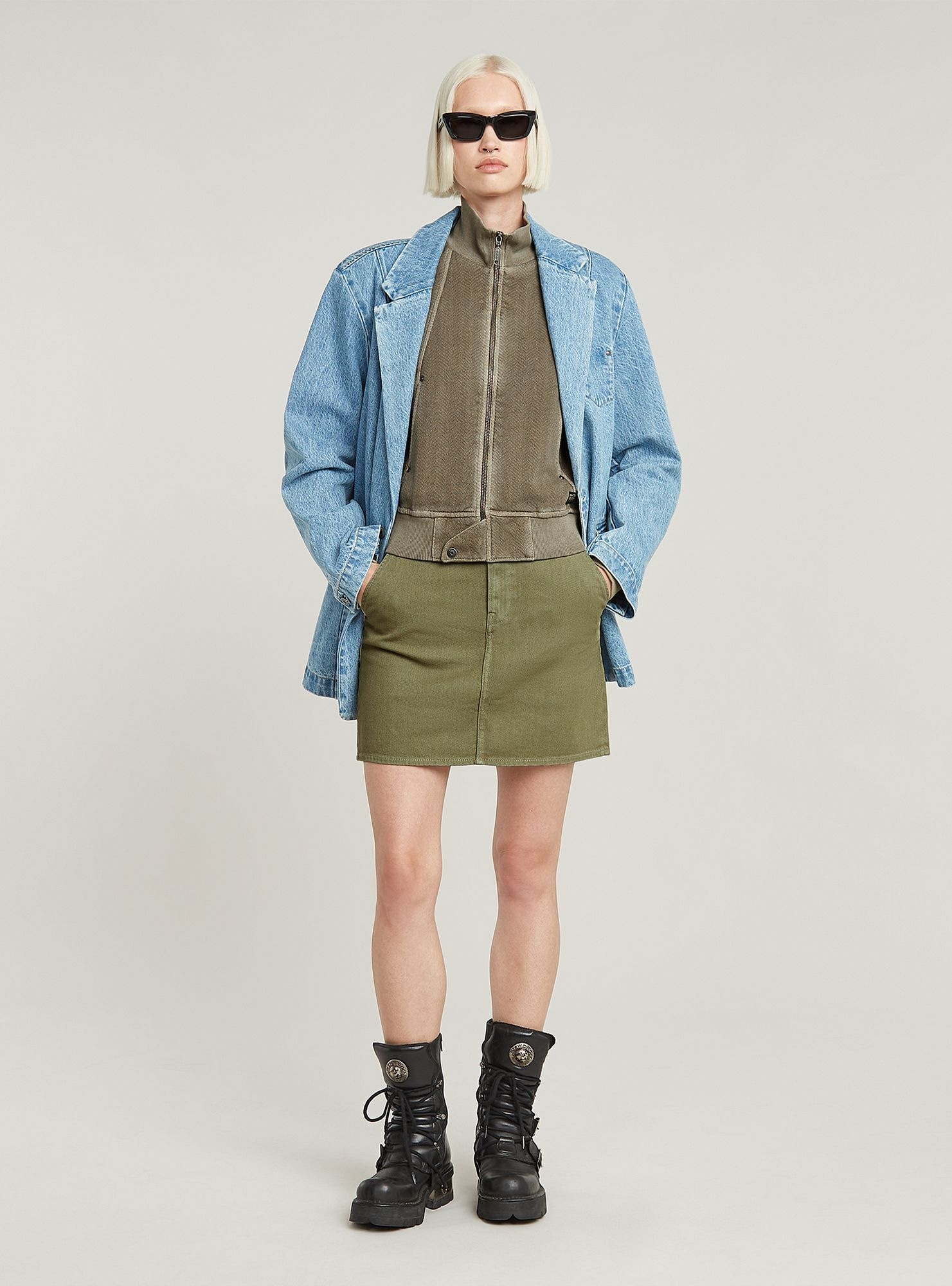 G-STAR Longpullover »Track Overdyed Slim Sweaterjacke«