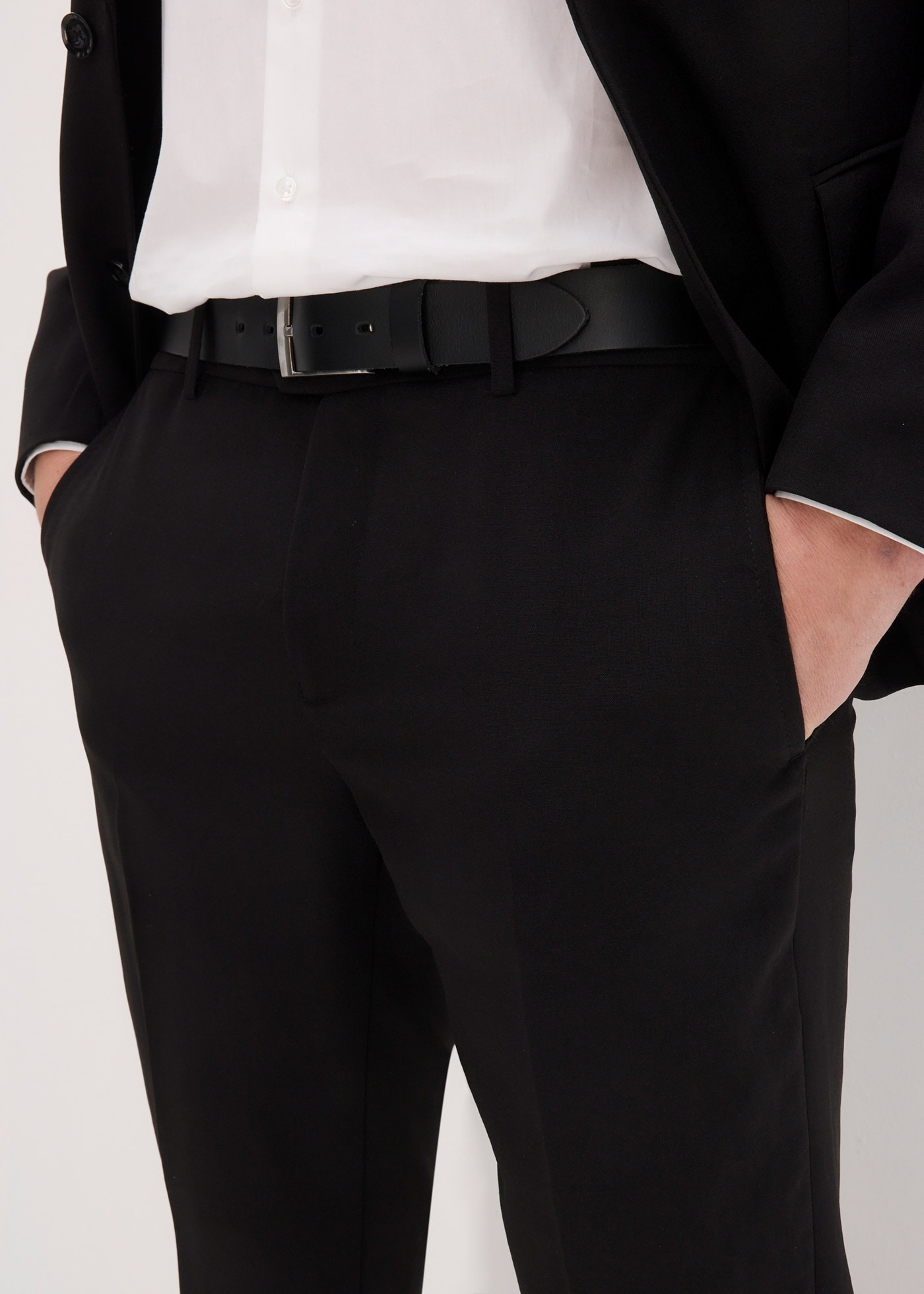 bonprix Anzughose  Slim Fit, aus Polyester, festlicher Stil, Businessmode