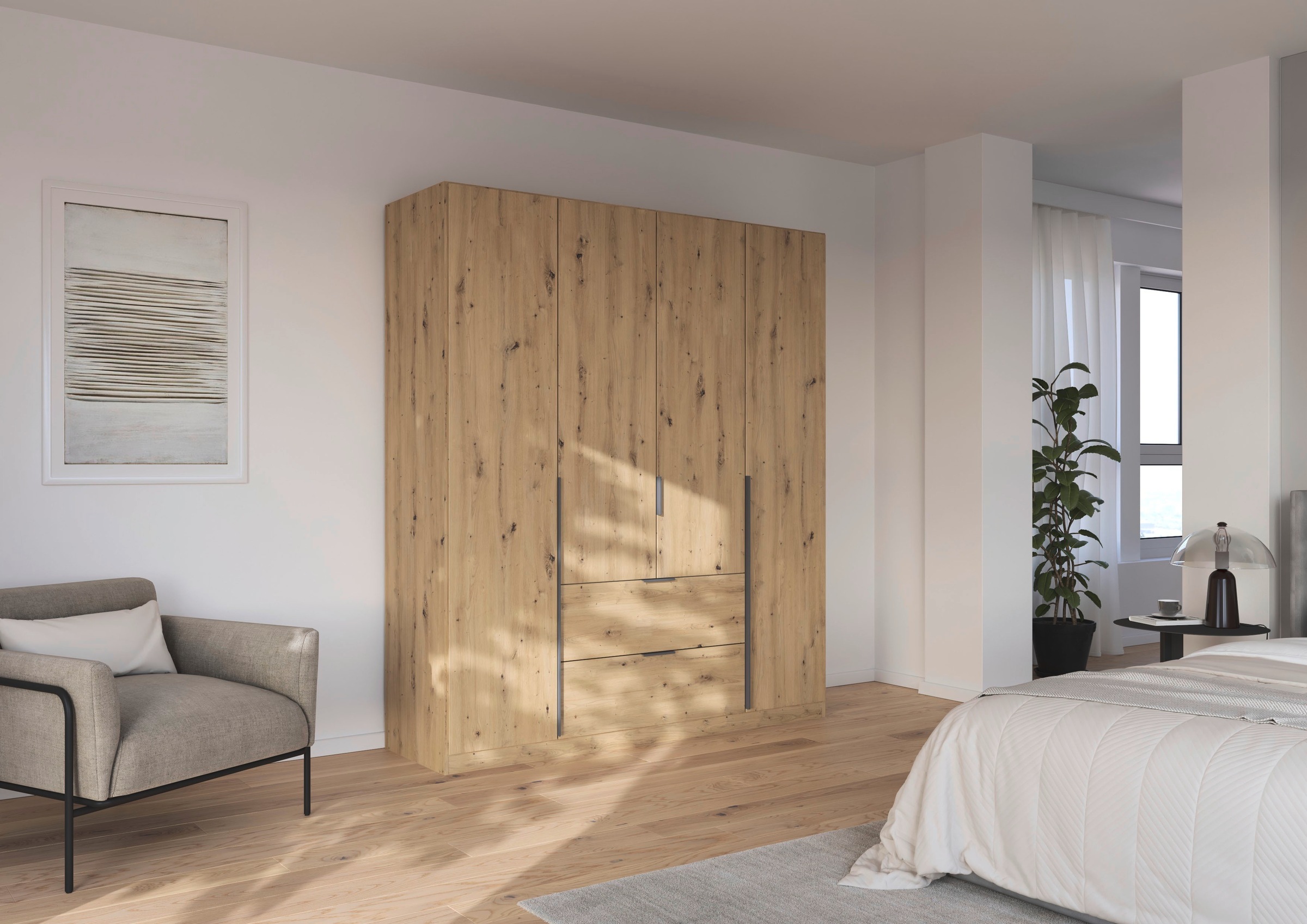 OTTO home Drehtürenschrank "Kleiderschrank Schrank Garderobe AGORDO mit Dek günstig online kaufen