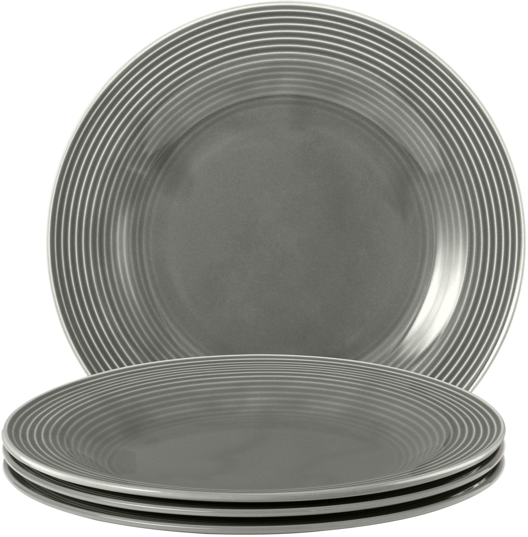 Seltmann Weiden Kaffeeservice »Geschirr-Set, Service Beat«, (Set, 18 tlg.), Teller, Tassen, Untertassen, Rillendekor, 18 Teile, für 6 Personen