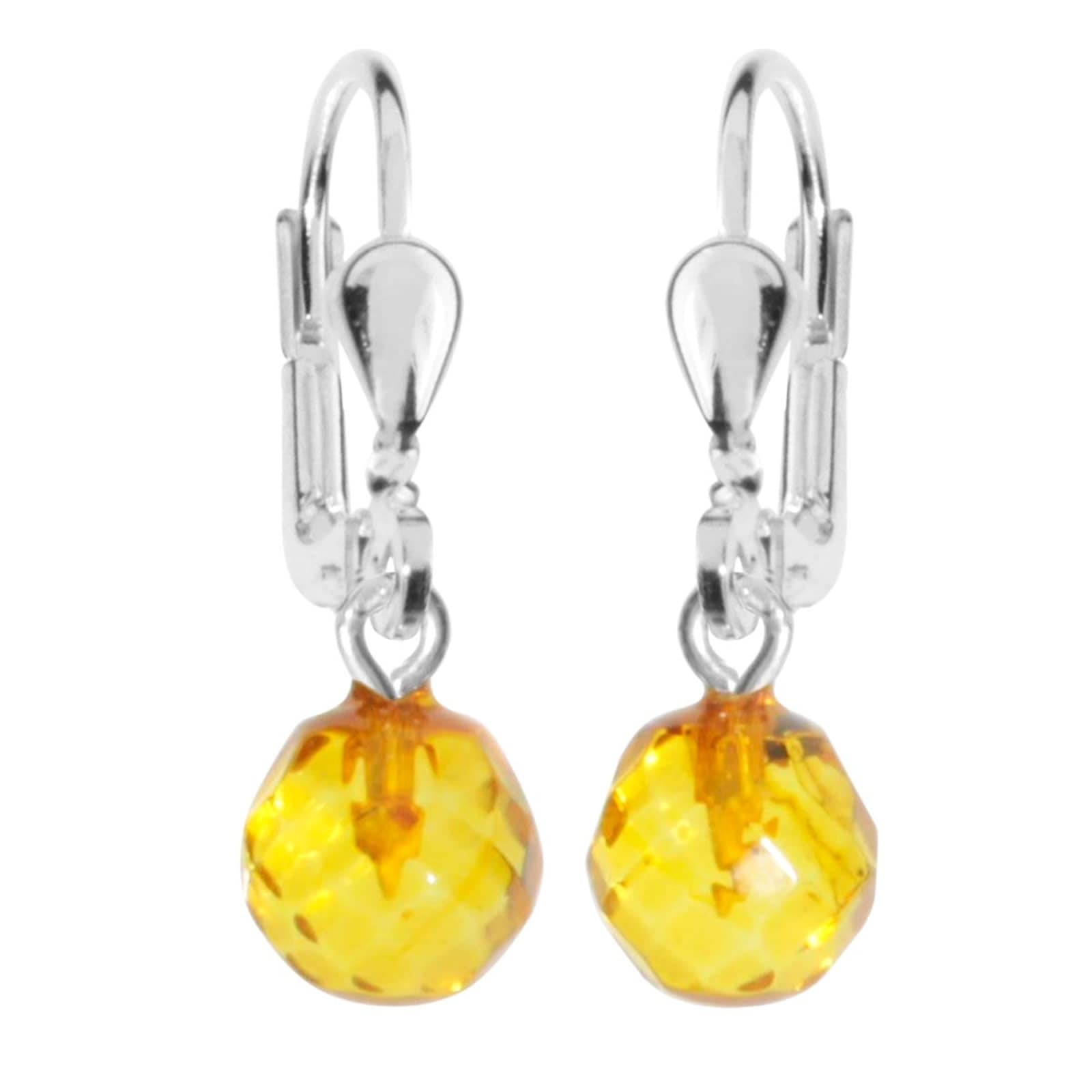 Paar Ohrhänger OSTSEE-SCHMUCK "Ostsee-Schmuck Ohrhänger Klassisch 6 mm Ohrhänger Klassisch 6 mm", weiß, Ohrringe, Damen, 24 x 6mm, Silber 925 (Sterlingsilber)