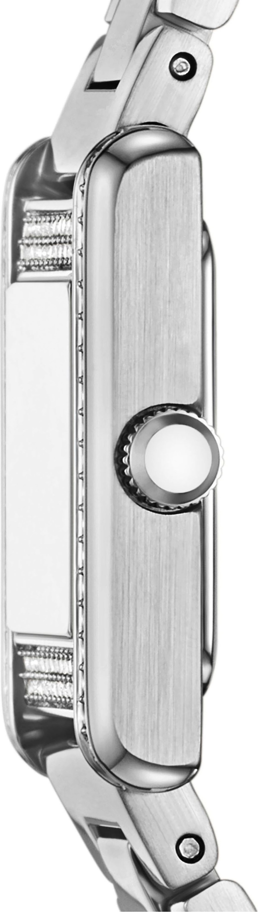 Emporio Armani Quarzuhr, Armbanduhr, Damenuhr, Edelstahlarmband, analog, Glassteine